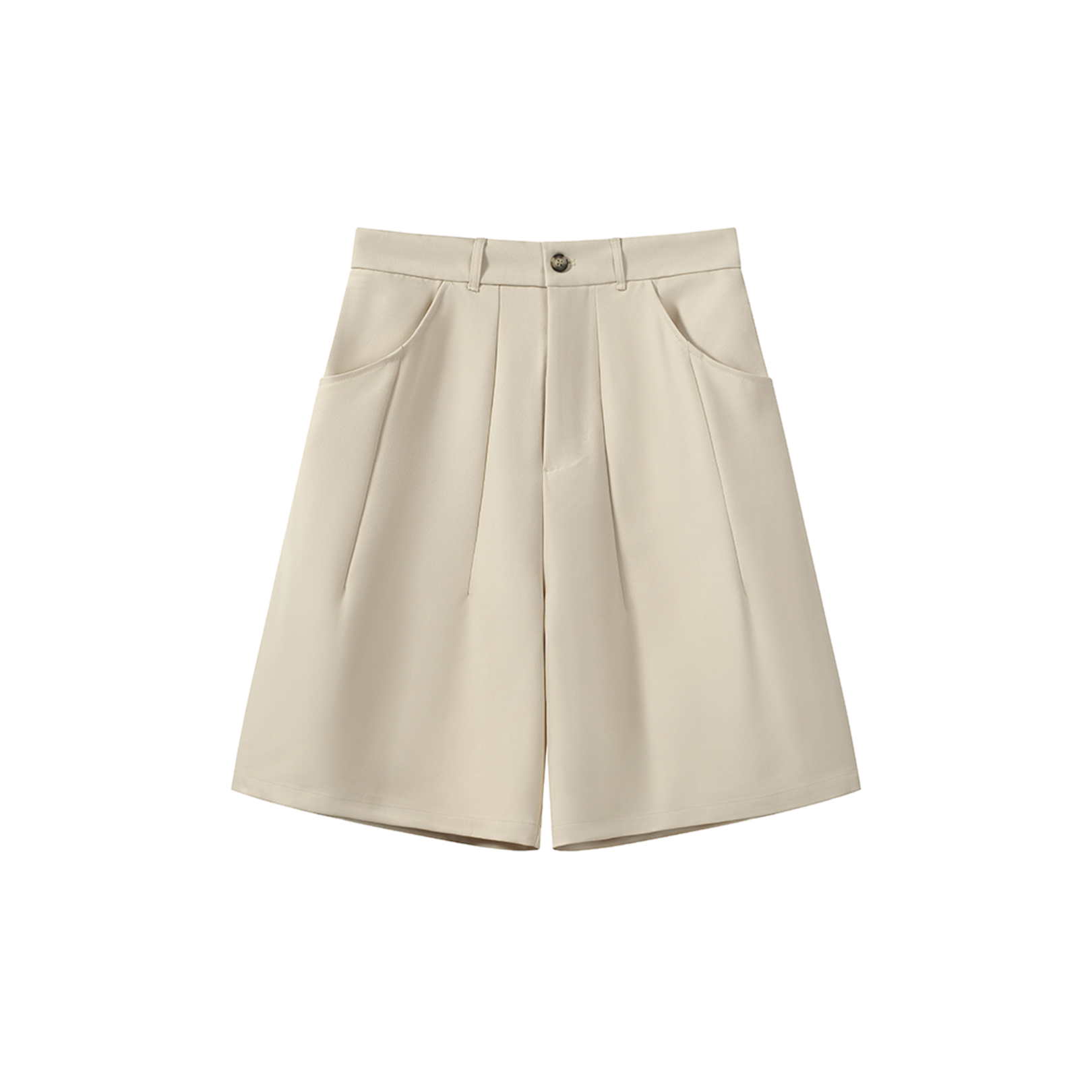 A.A Beige Short Pleated