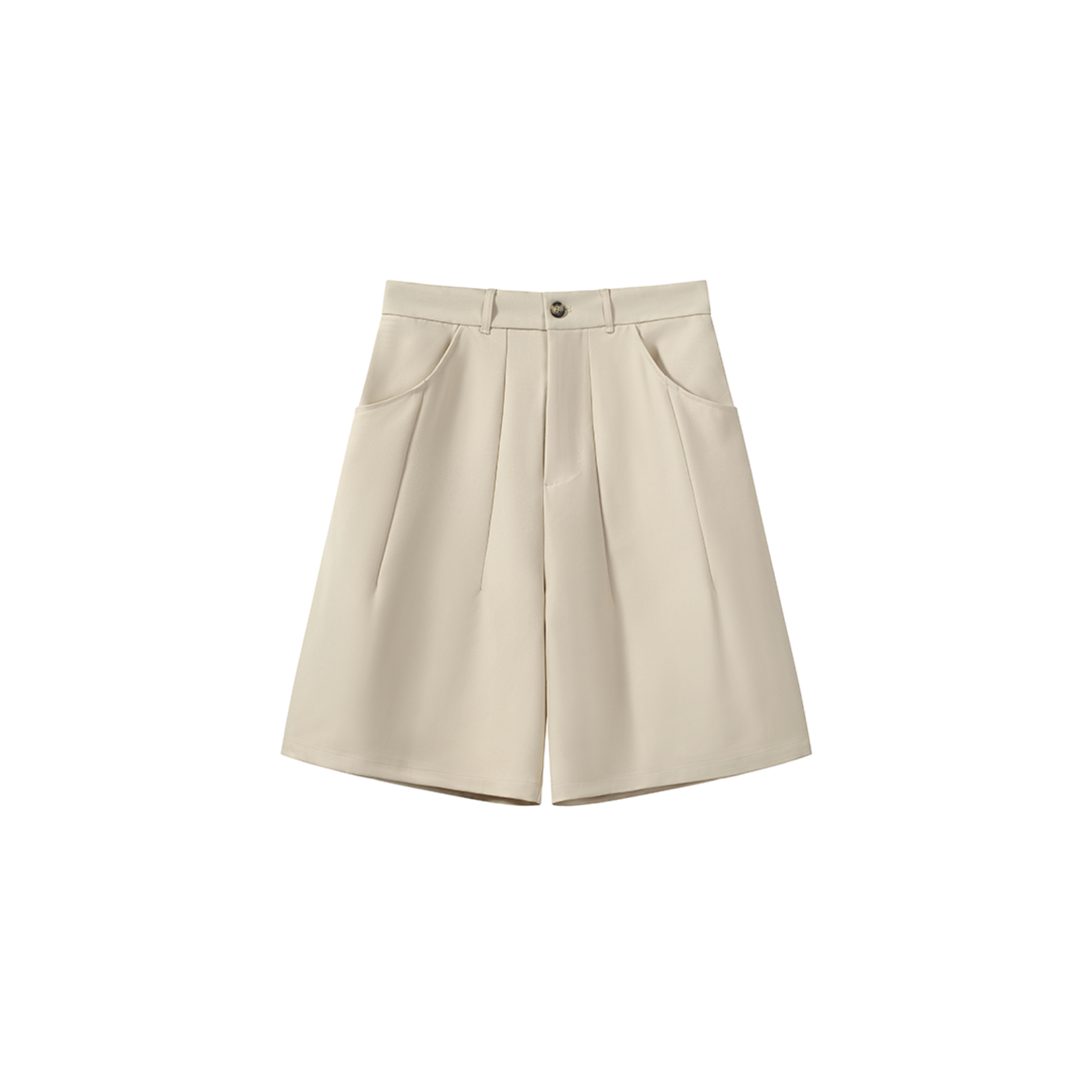 A.A Beige Short Pleated