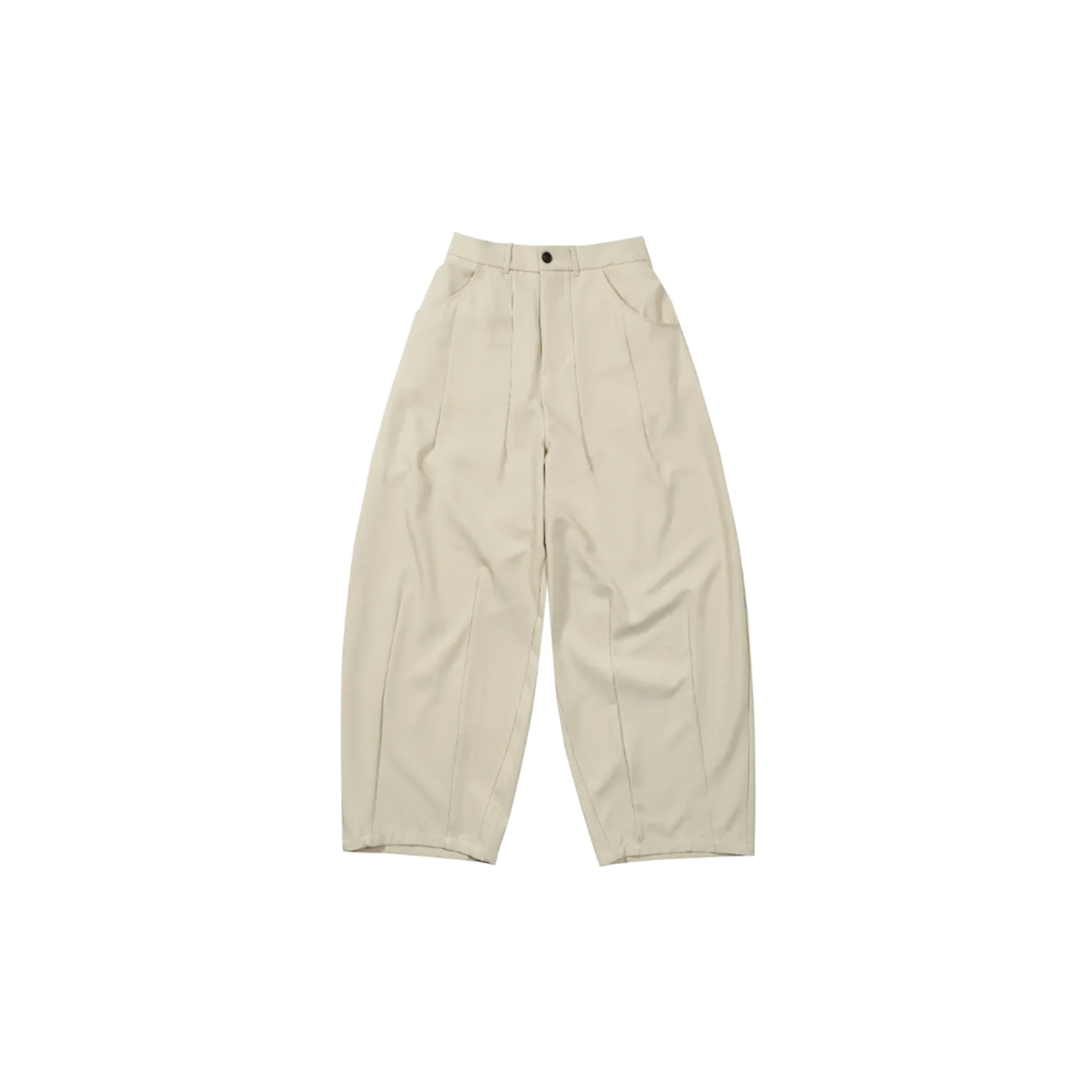 A.A Beige Baggy Pleated