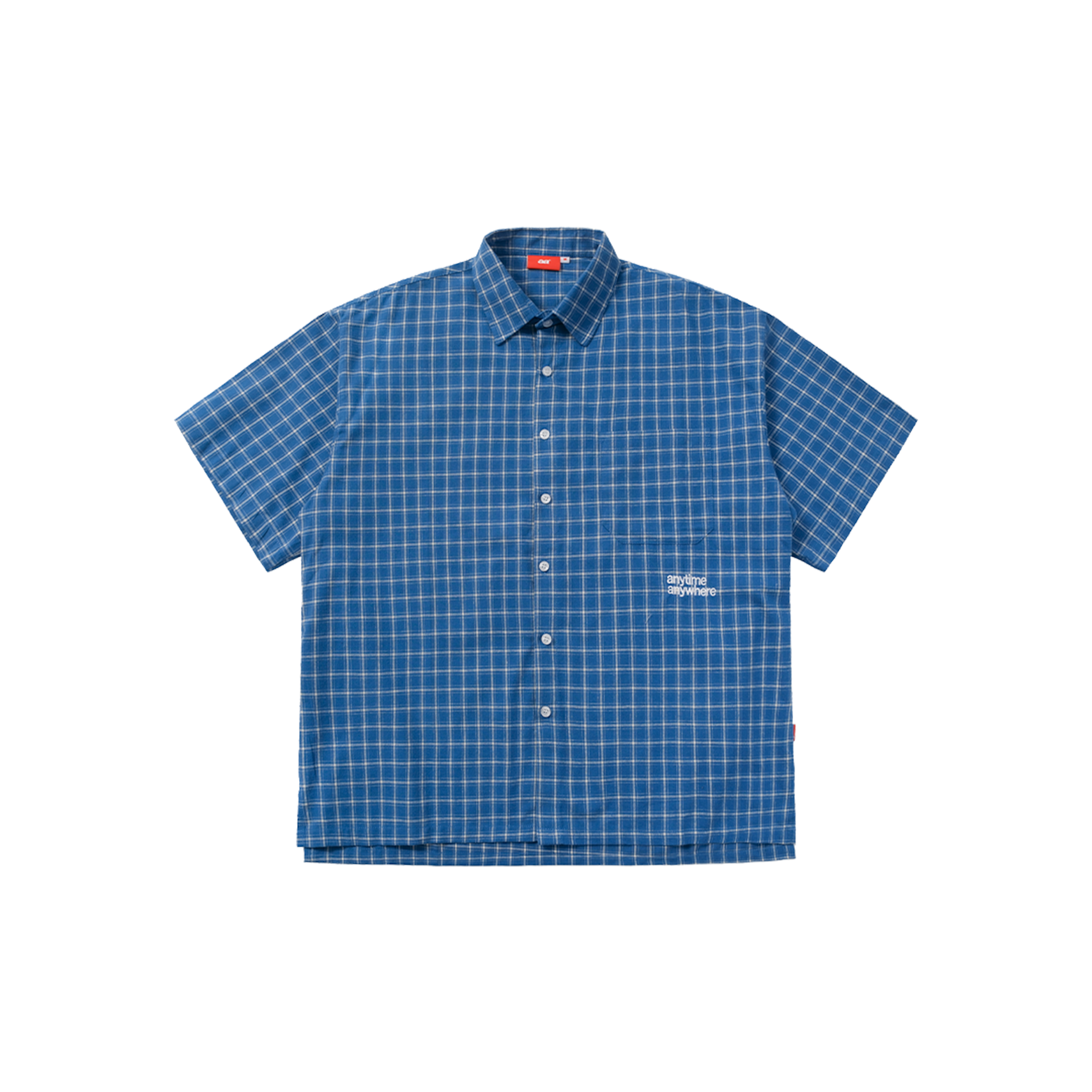 A.A Grid Shirt - Cobalt Blue