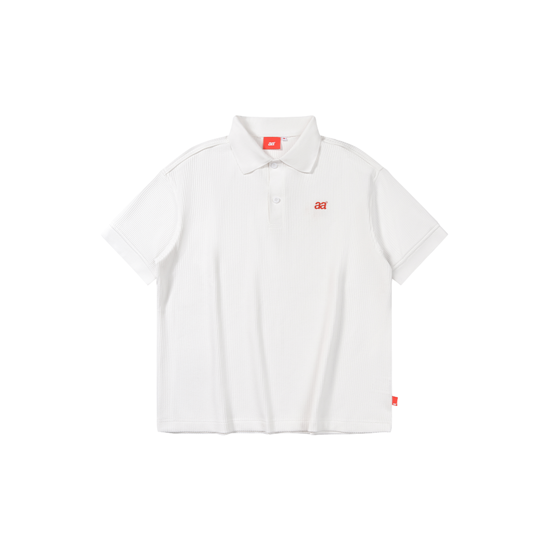 A.A Essential Waffle Polo - Cloud White