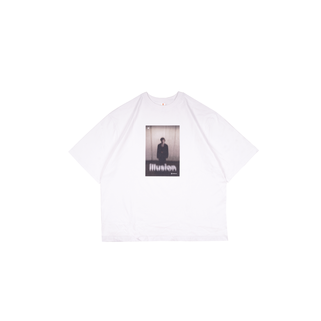 MOBLAB Illusion Graphic Tee White