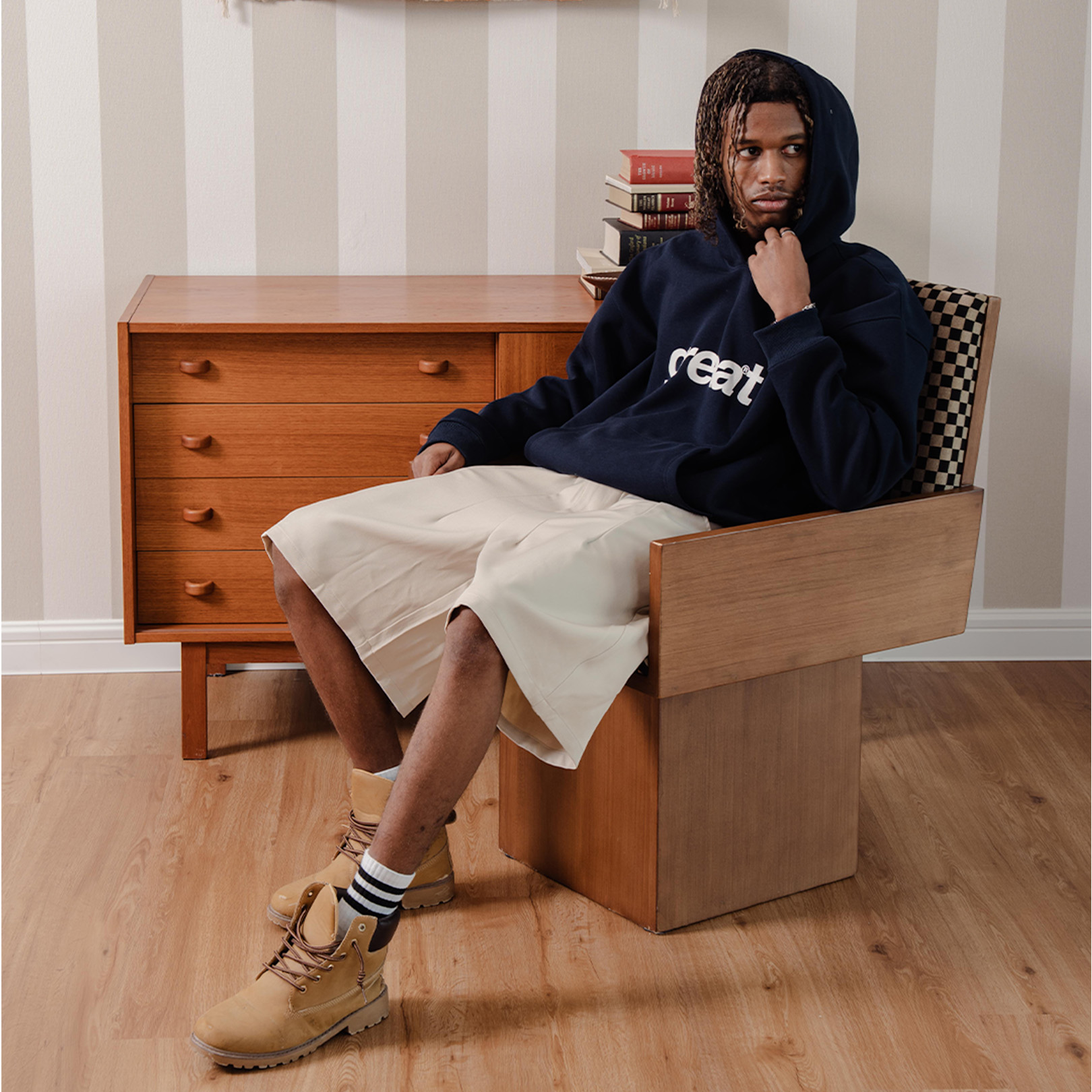 A.A Greaat Hoodie Deep Navy