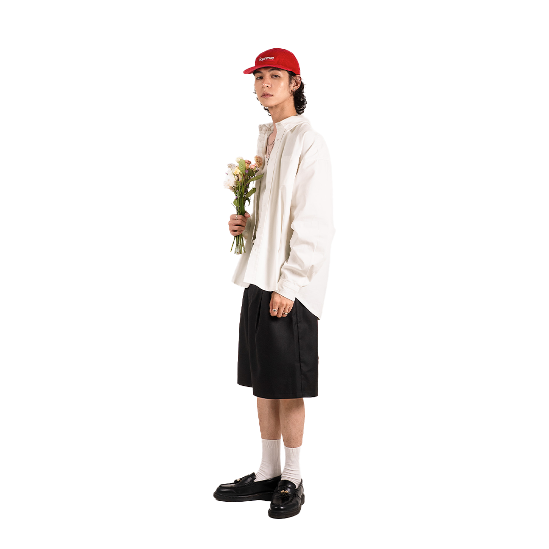MOMO Pleated Suit Short Black