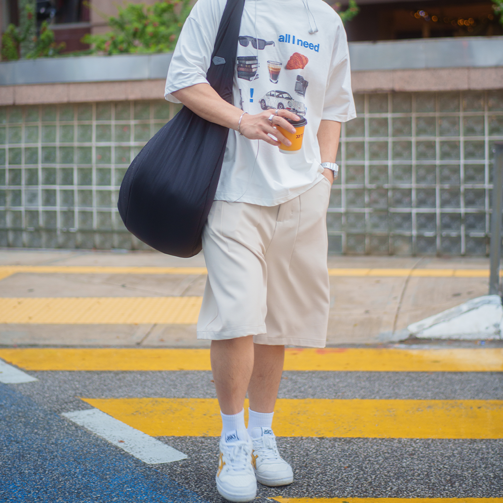 A.A Beige Short Pleated