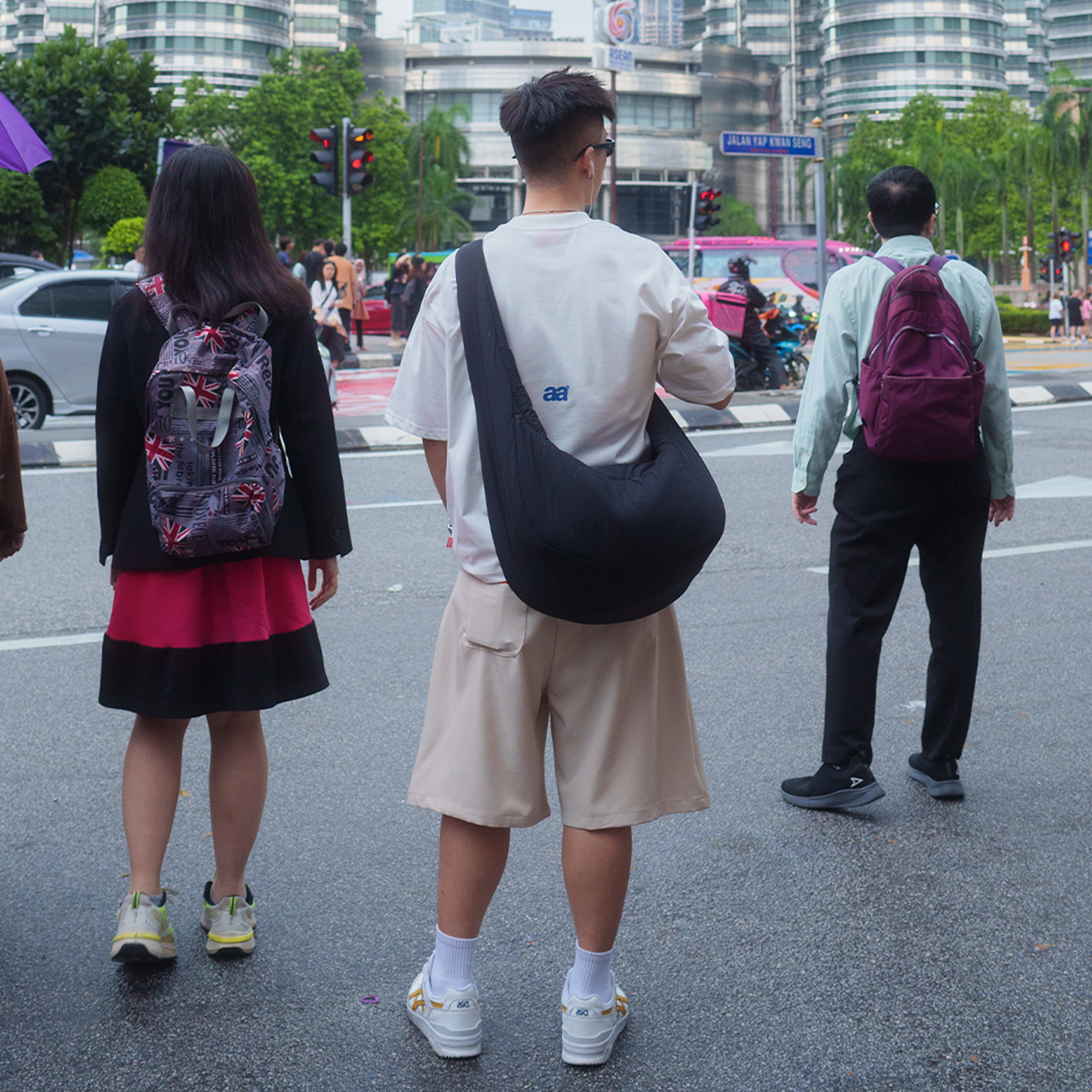 A.A Beige Short Pleated
