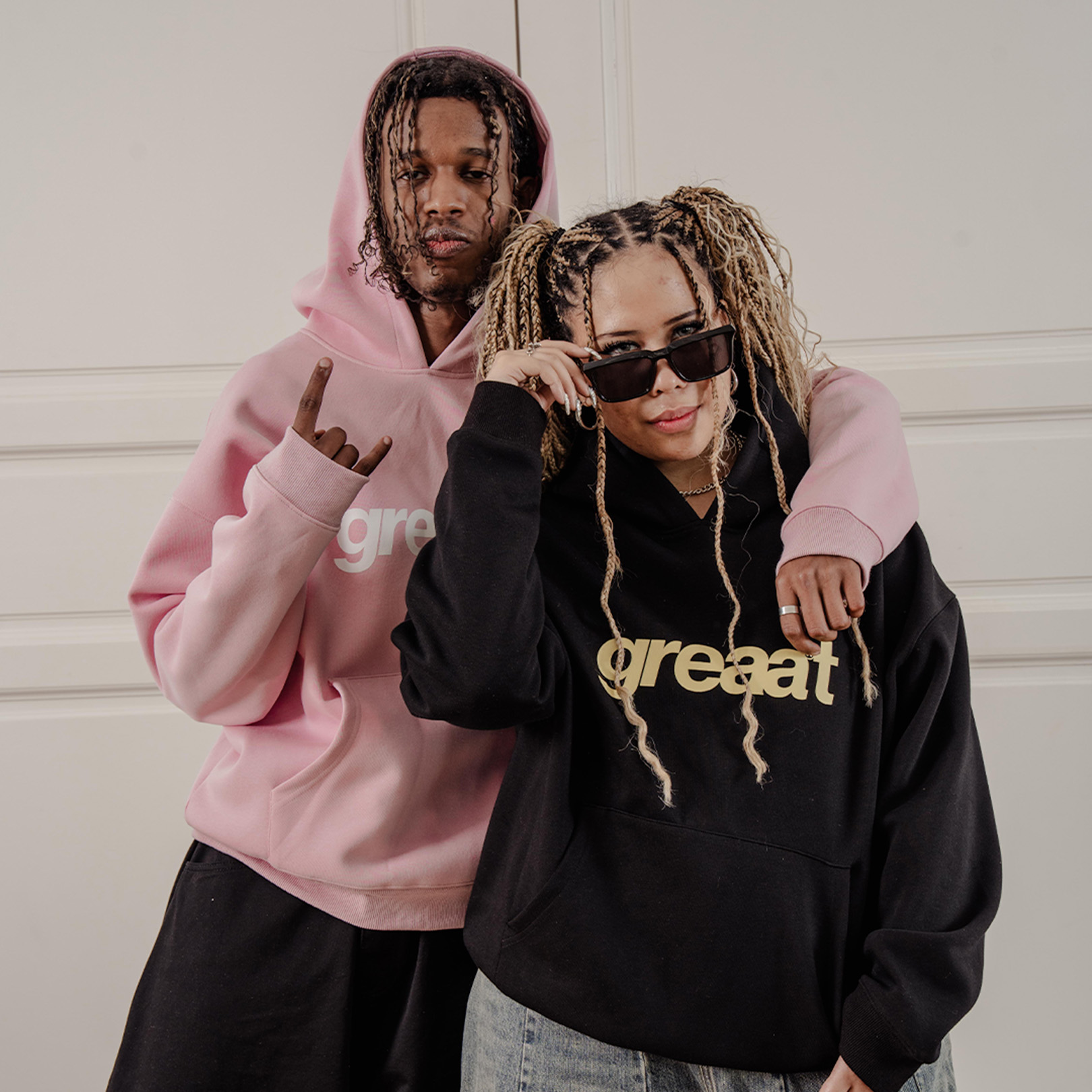 A.A Greaat Hoodie Blush Pink