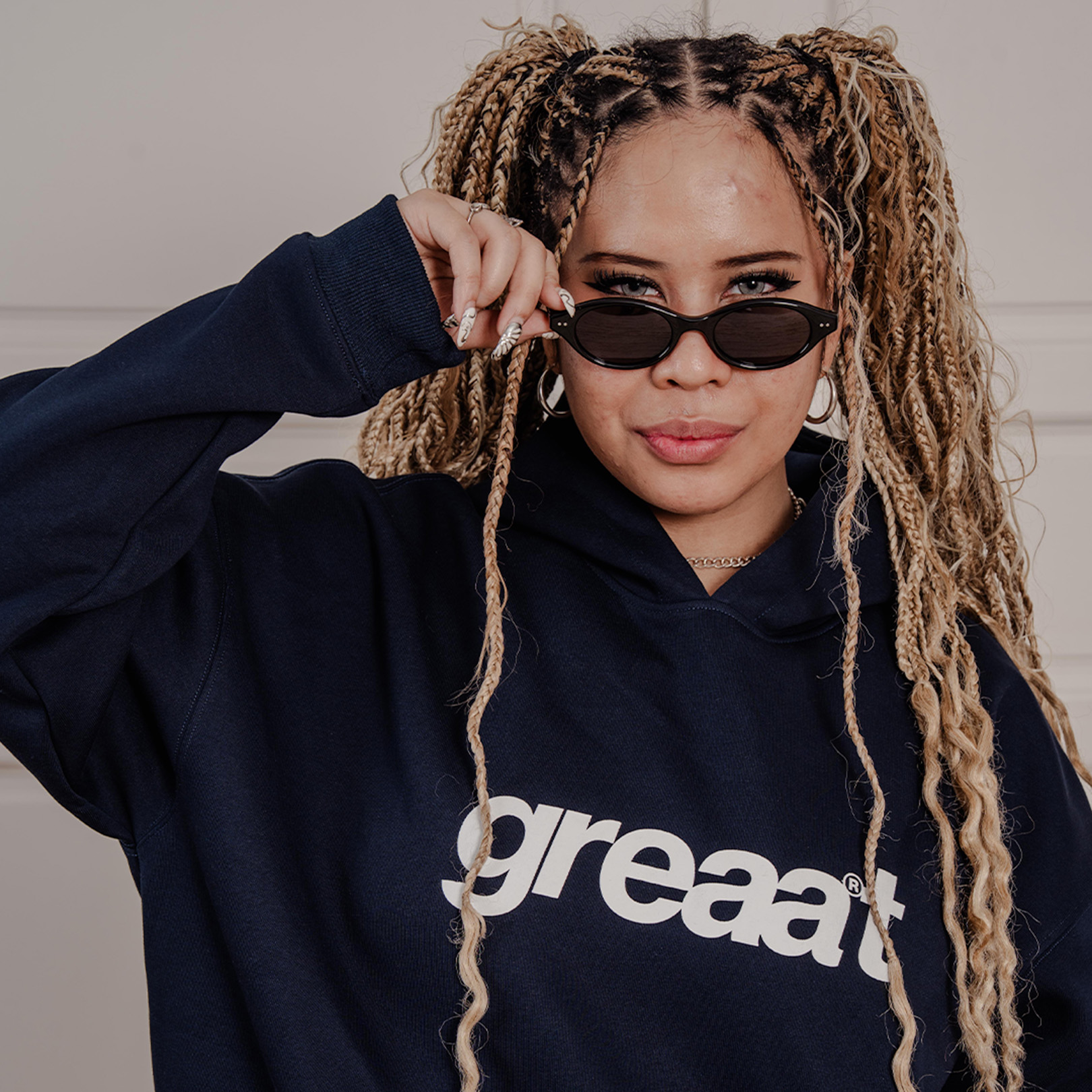 A.A Greaat Hoodie Deep Navy
