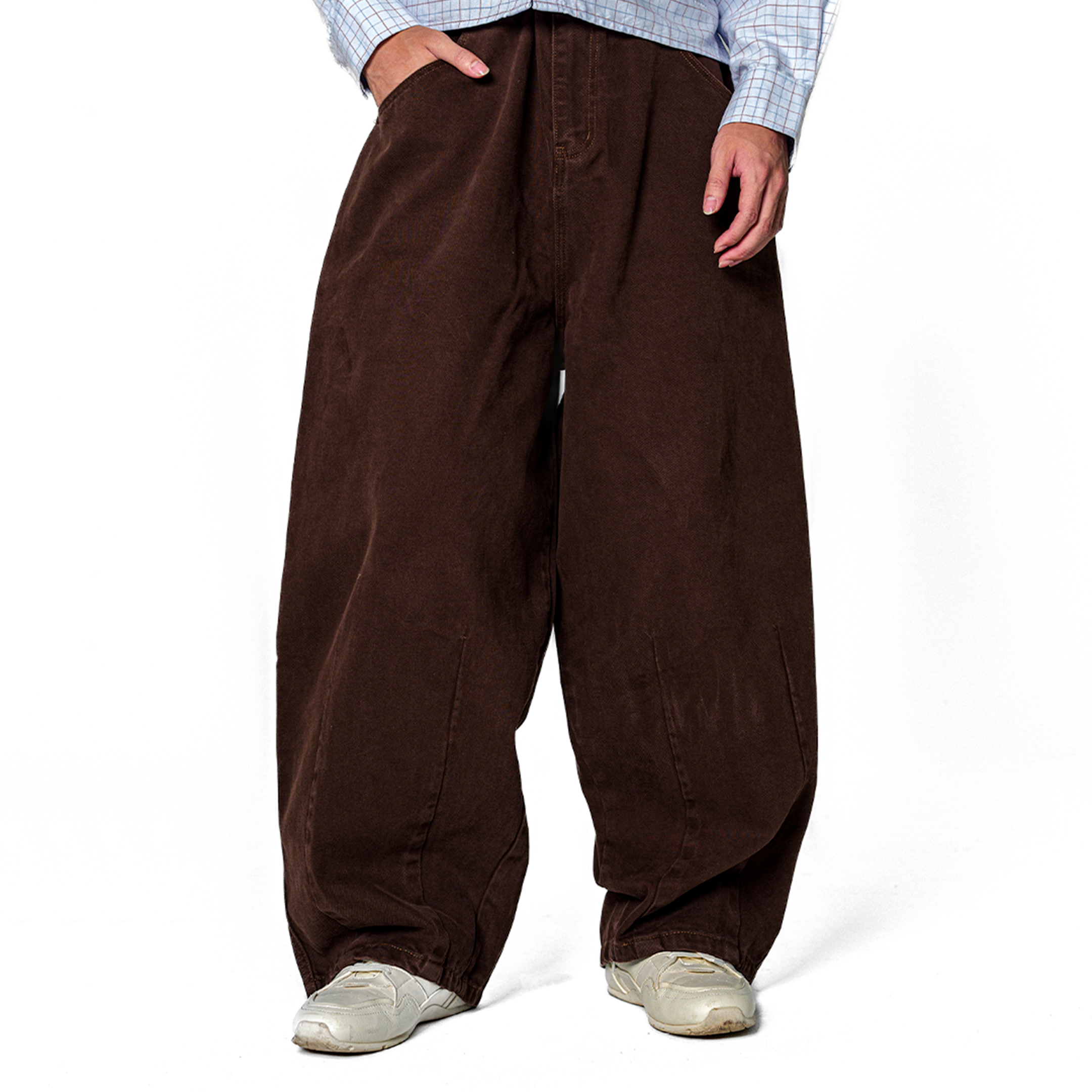 A.A Washed Brown Baggy