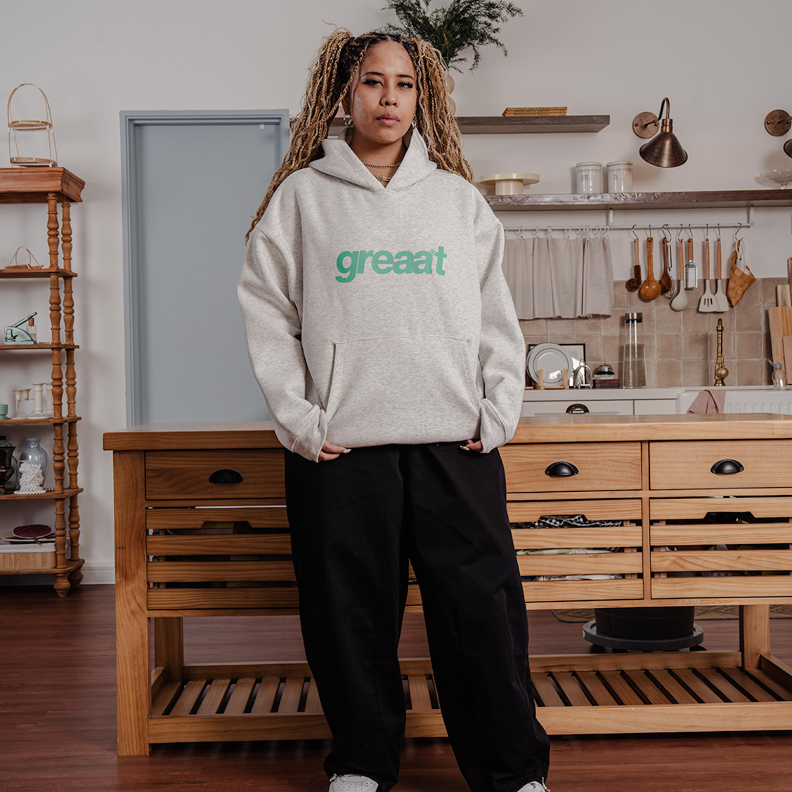 A.A Greaat Hoodie Classic Grey