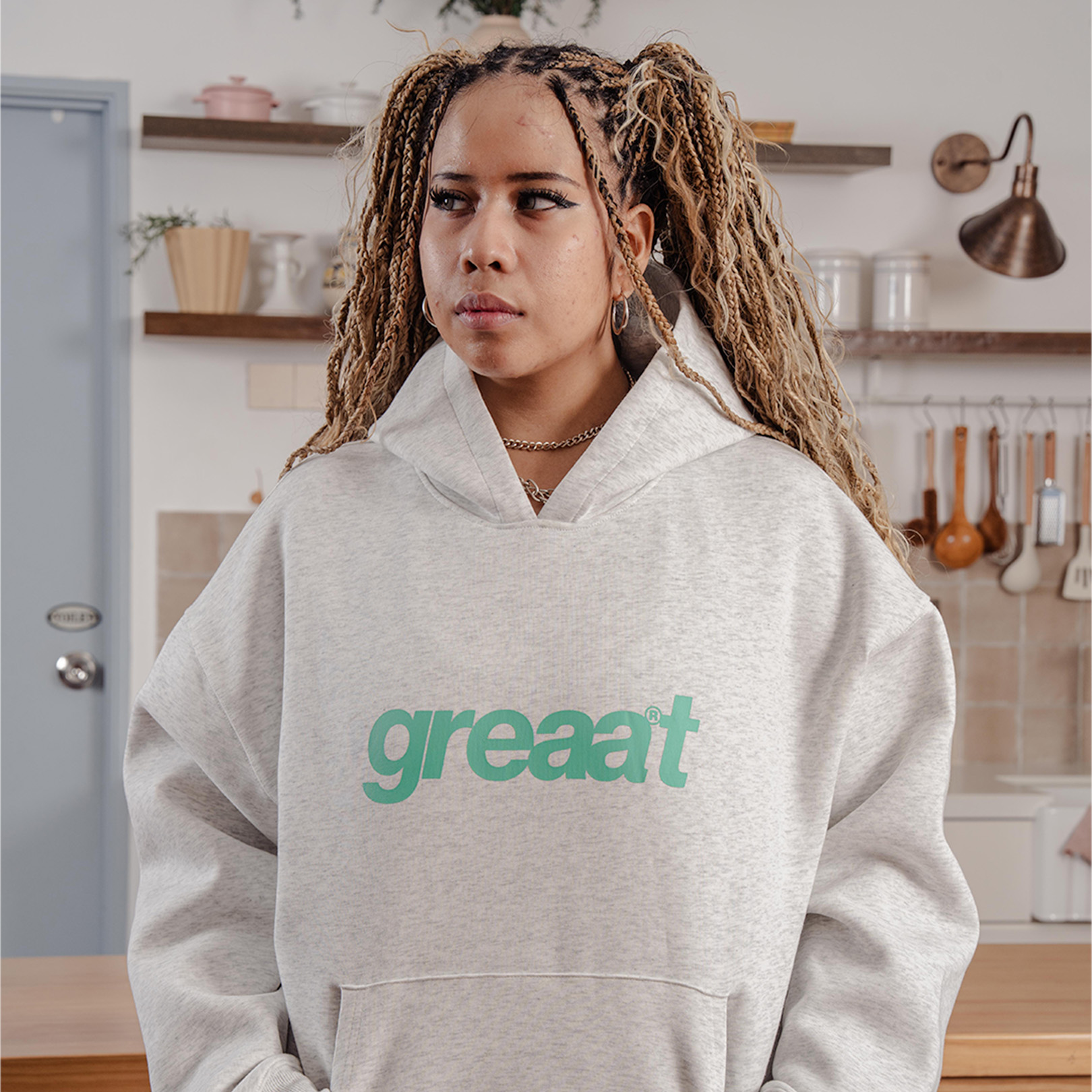 A.A Greaat Hoodie Classic Grey