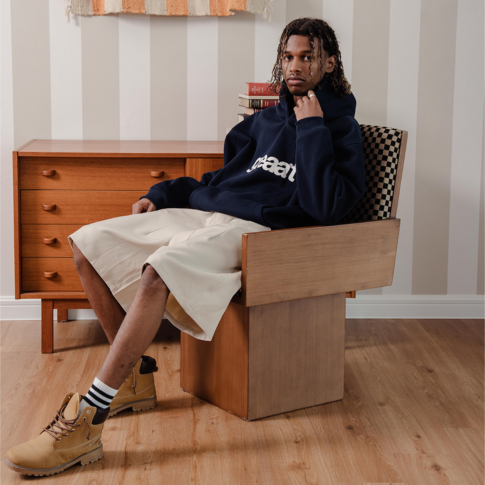 A.A Greaat Hoodie Deep Navy