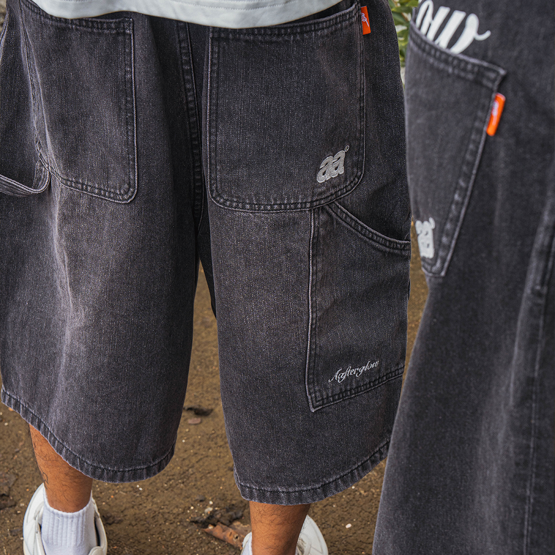 A.A Stone Washed Shorts Carpenter