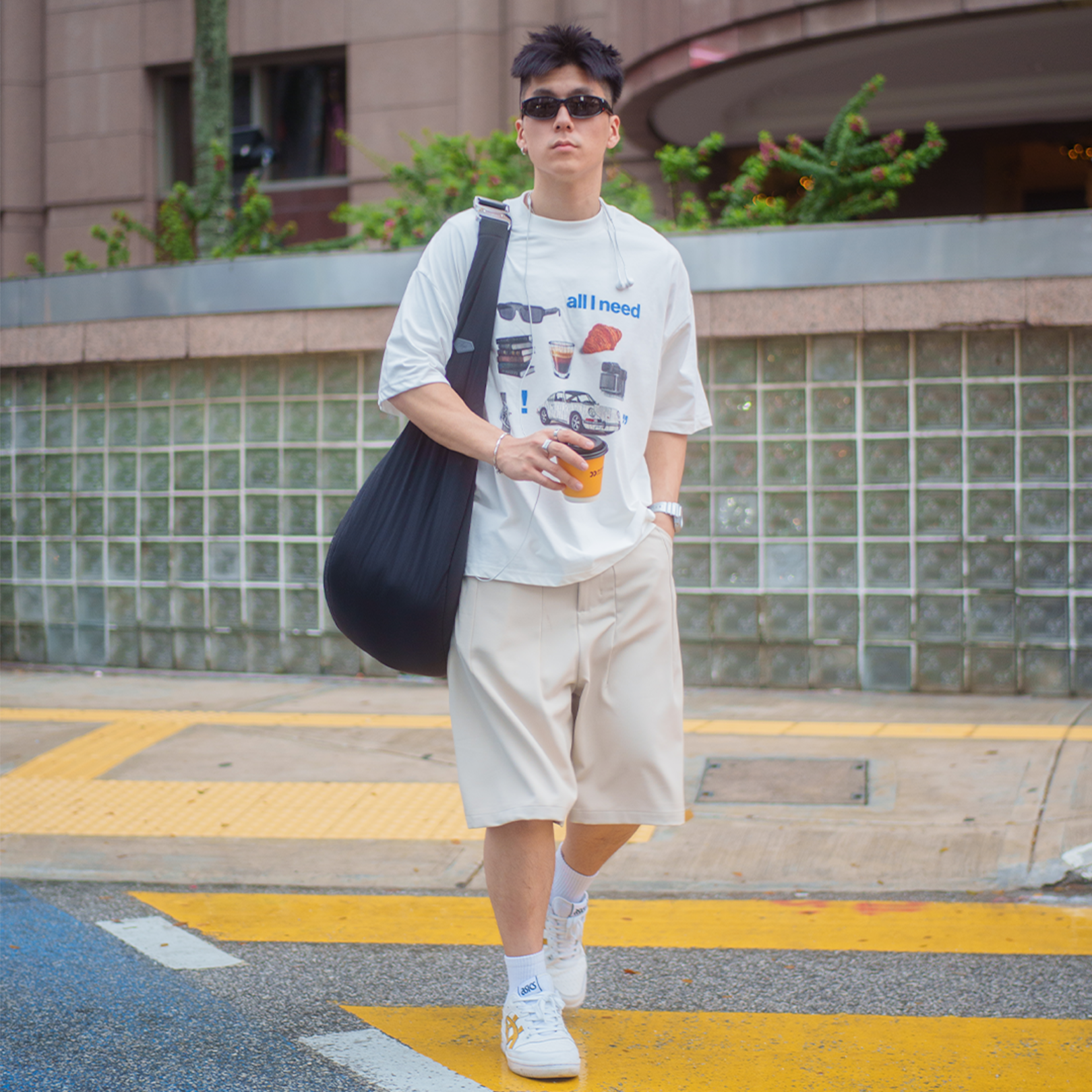 A.A Beige Short Pleated