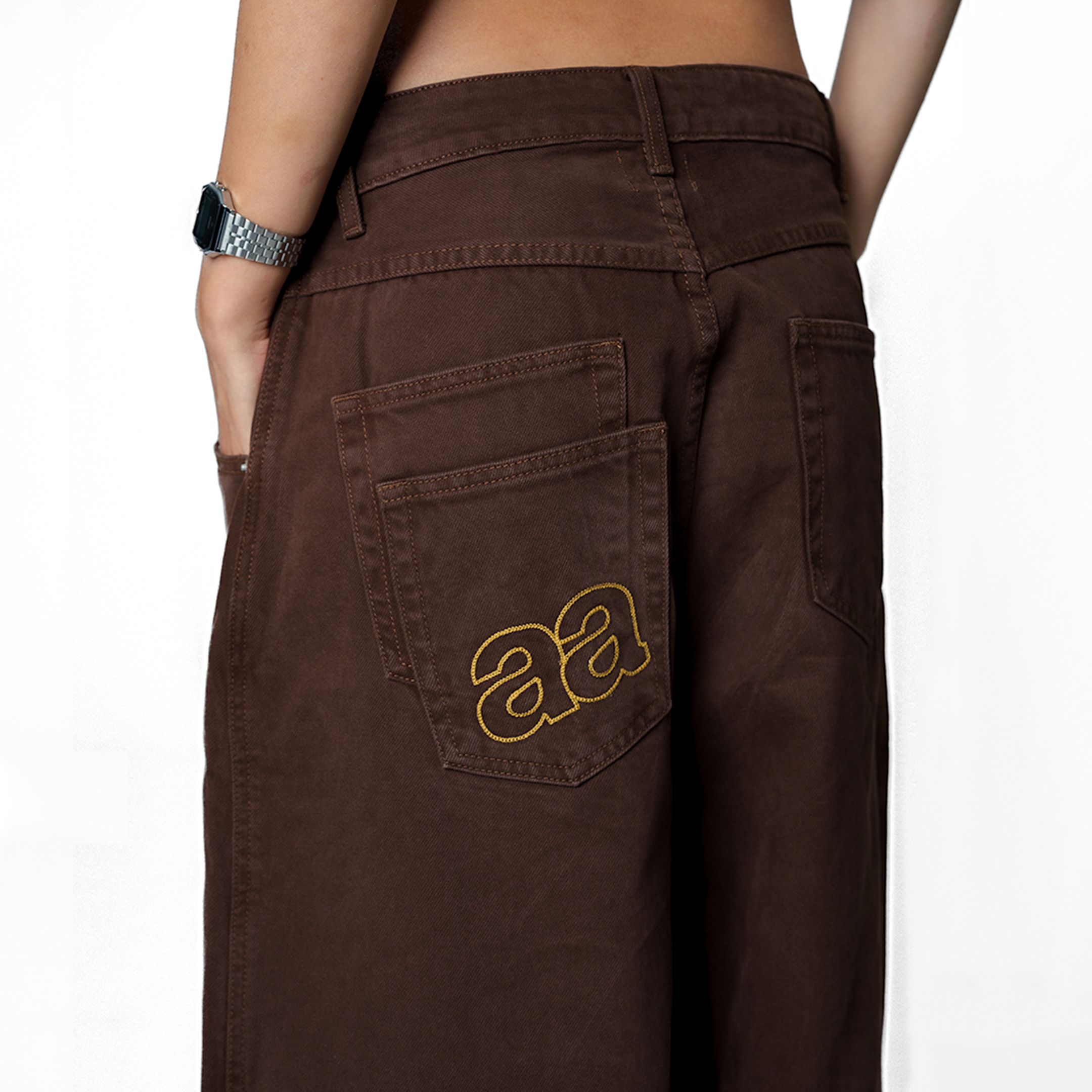 A.A Washed Brown Baggy
