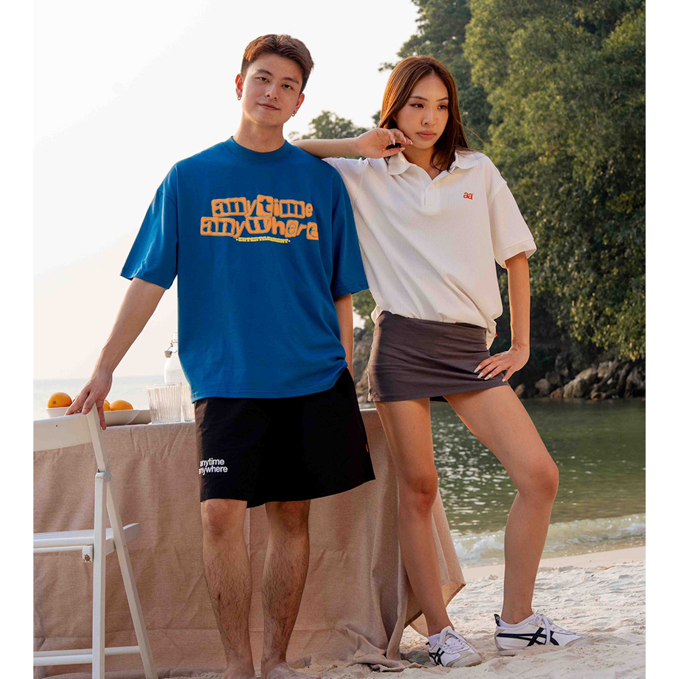 A.A Nylon Button-Fly Short - Black