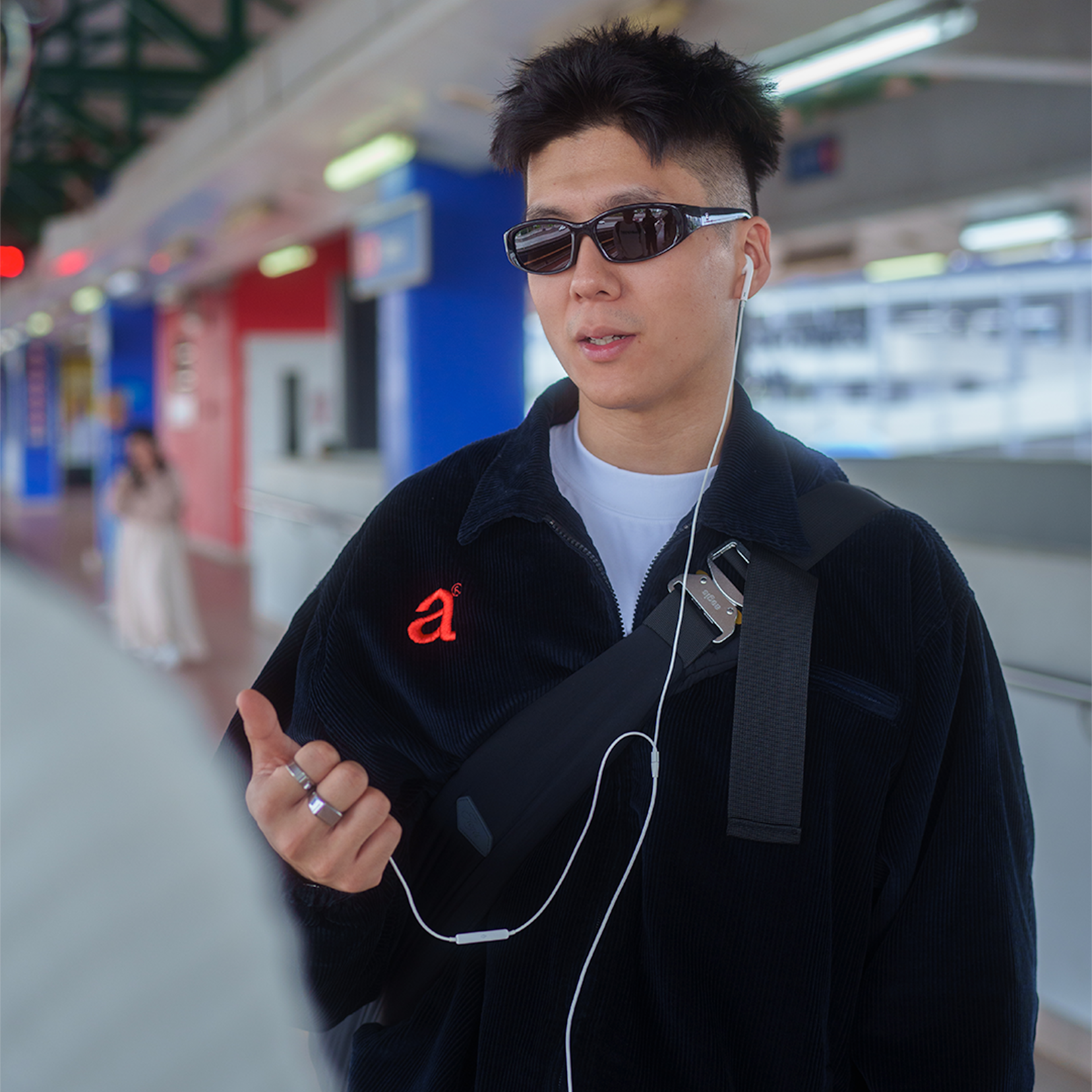 A.A Navy Wale Cord Jacket