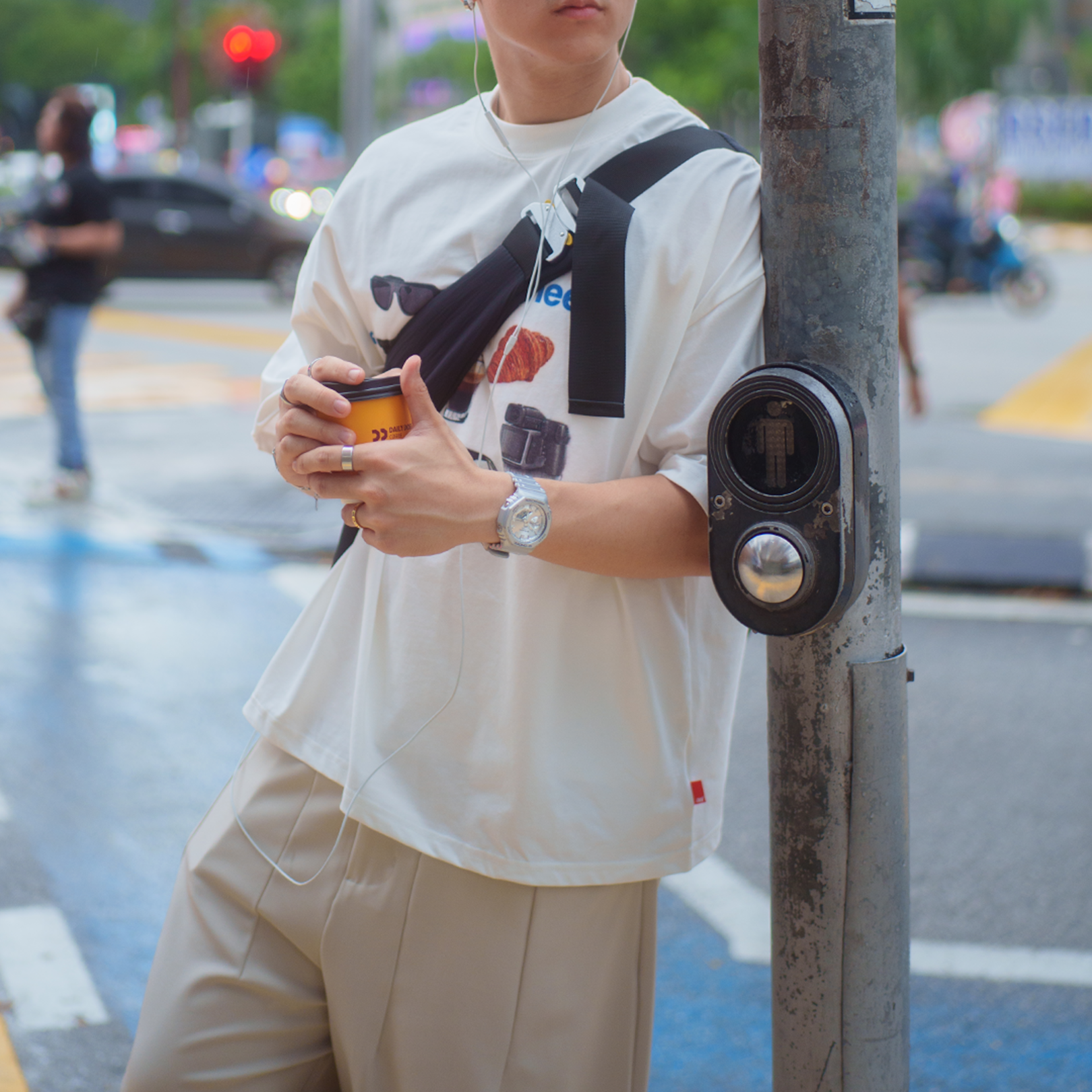 A.A Beige Short Pleated