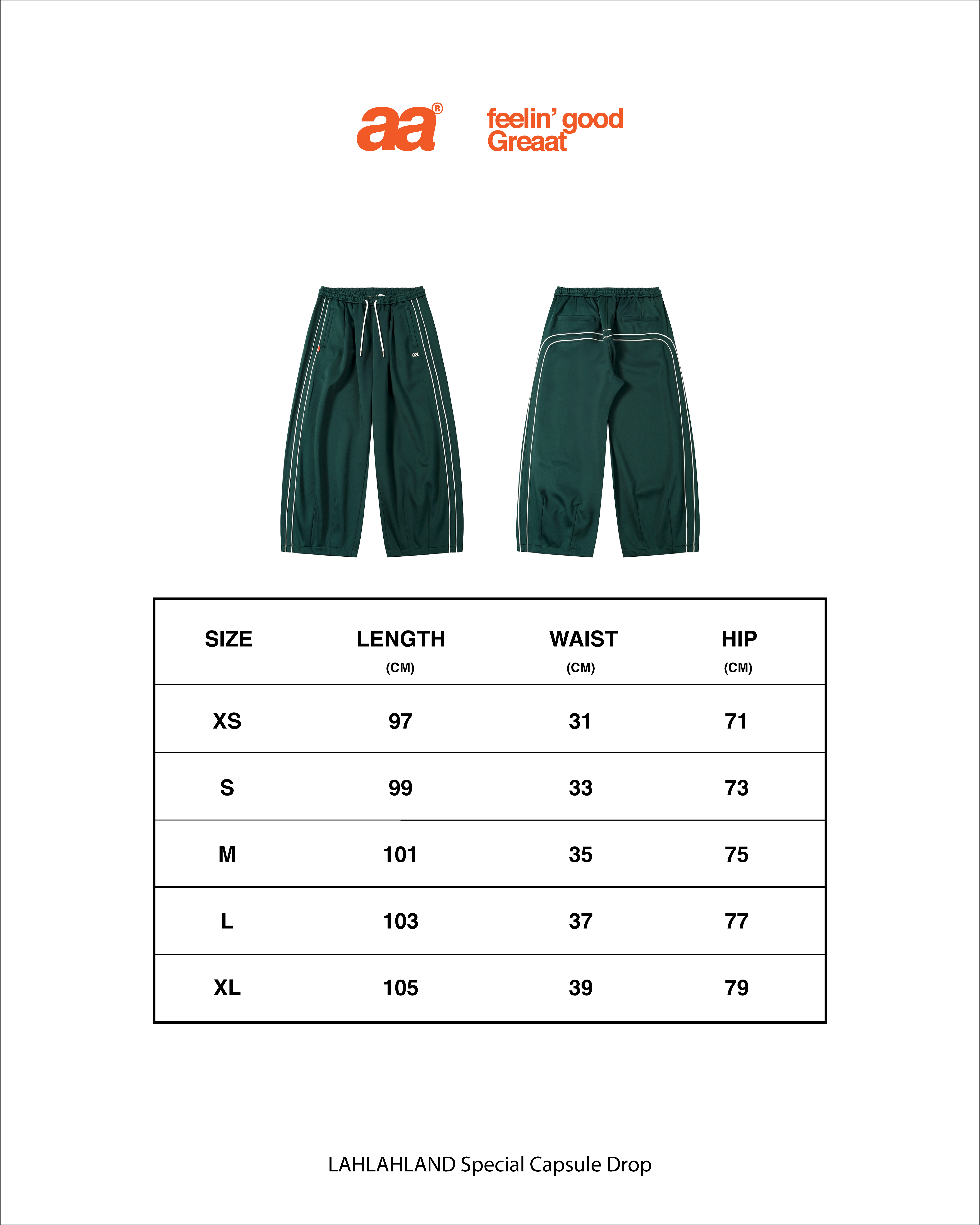 A.A FEELIN‘ GREAAT TRACK PANTS - GREEN