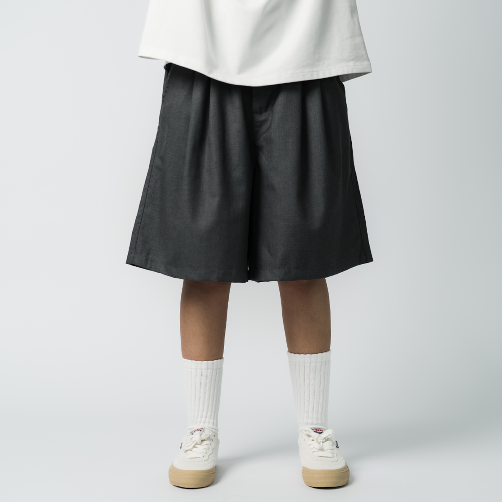 A.A Grey Pleated Shorts