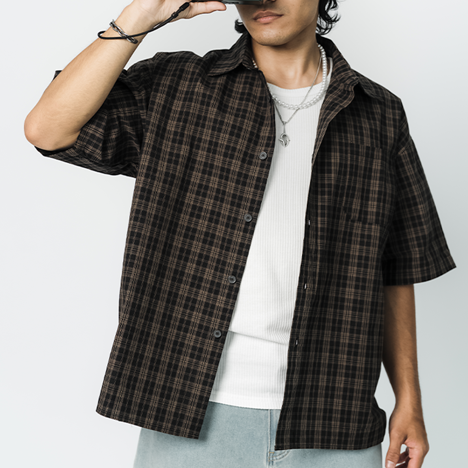 A.A Short Sleeve Checked Shirt