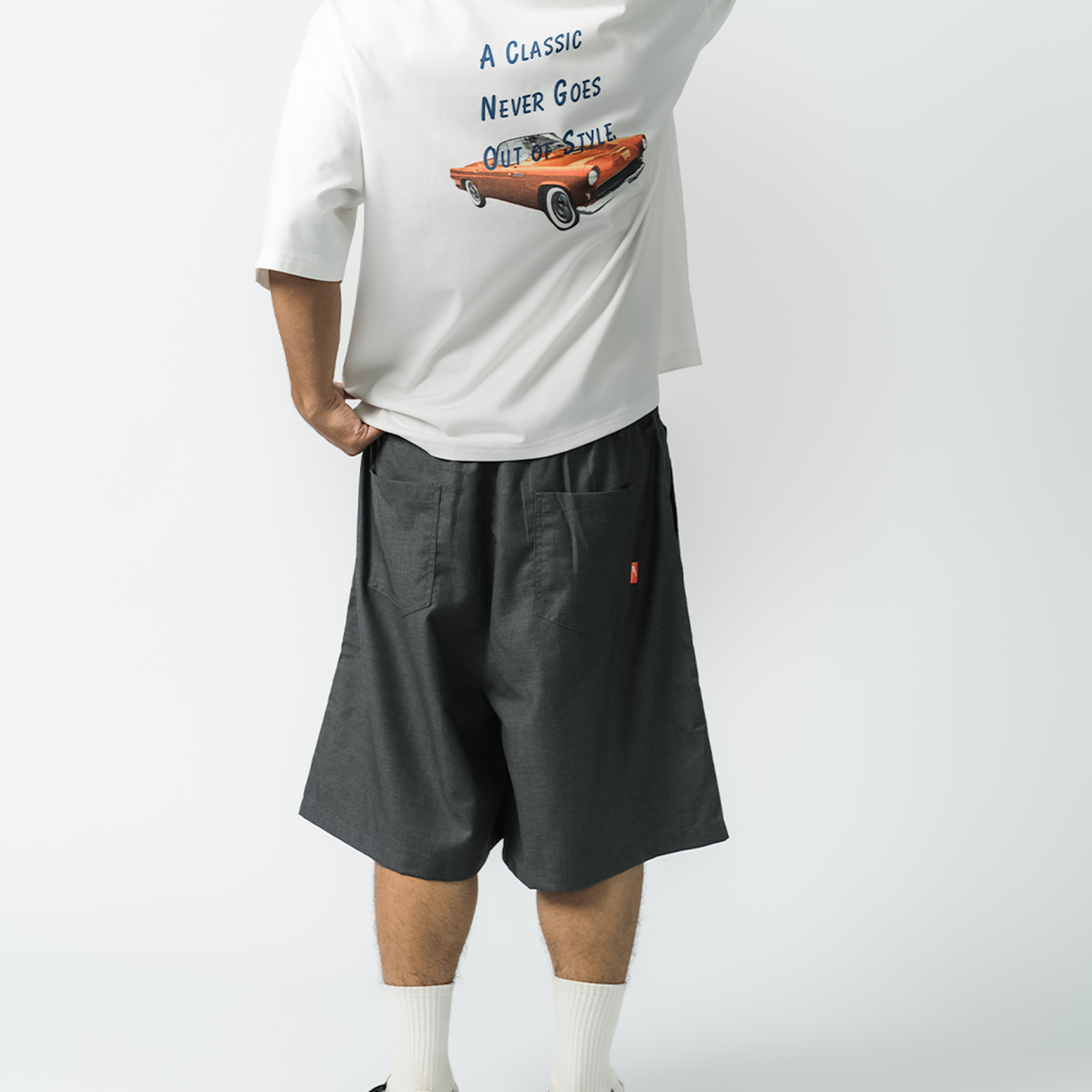 A.A Grey Pleated Shorts
