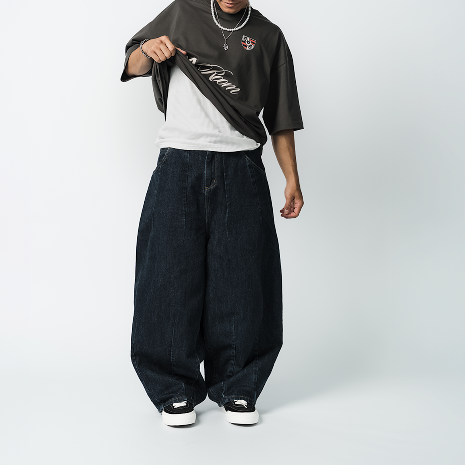 A.A JP Dark Denim Baggy Pants