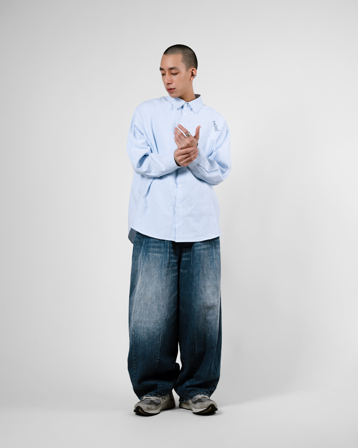 A.A JP Vintage Baggy Pants Blue