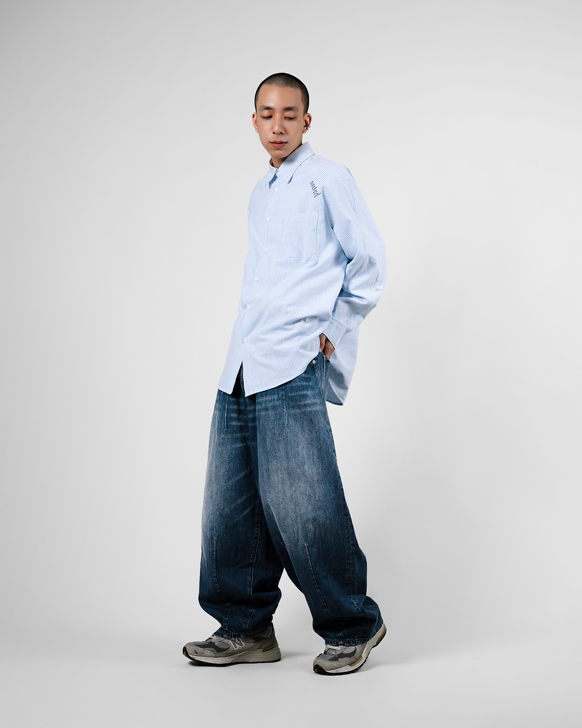 A.A JP Vintage Baggy Pants Blue