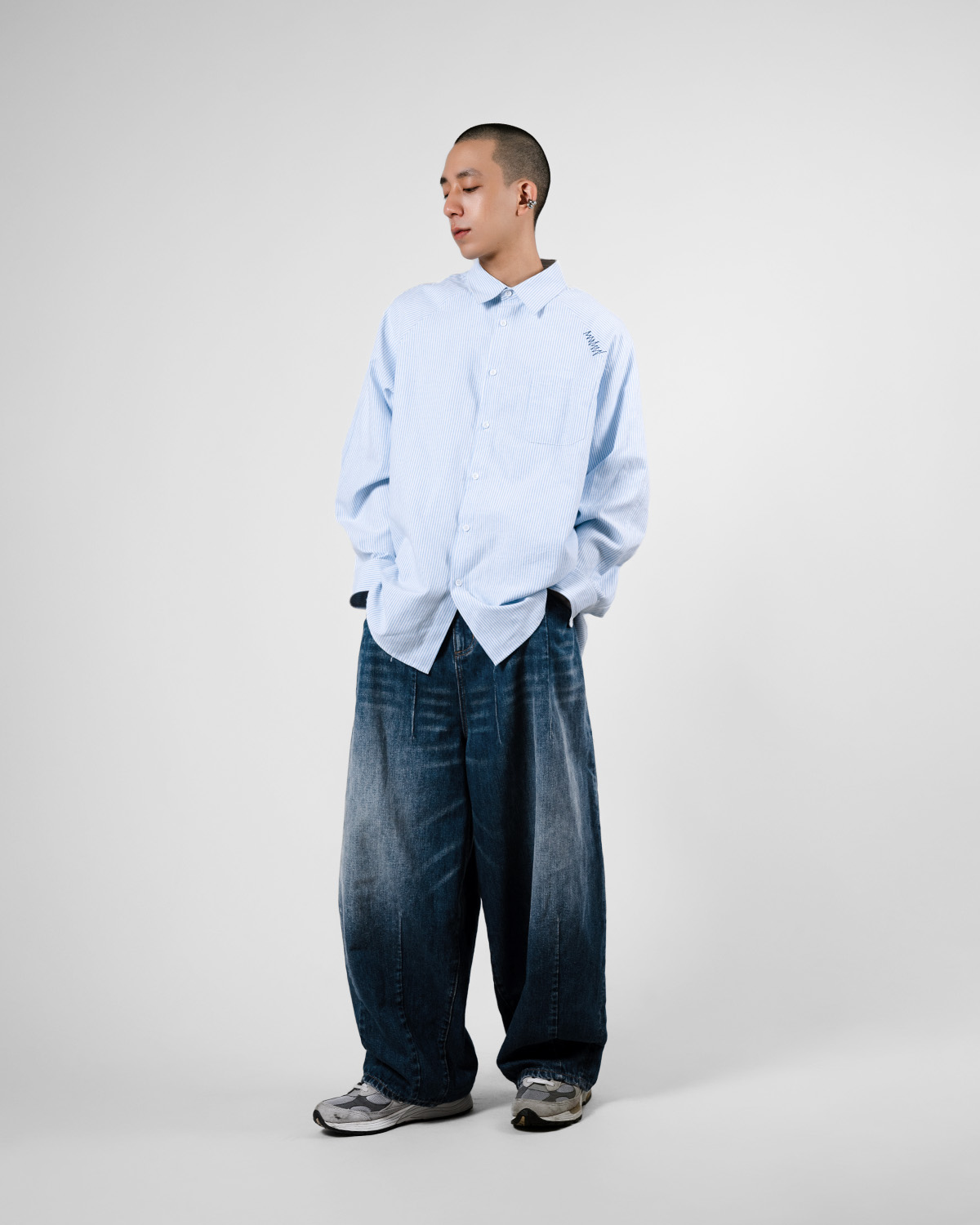 A.A JP Vintage Baggy Pants Blue
