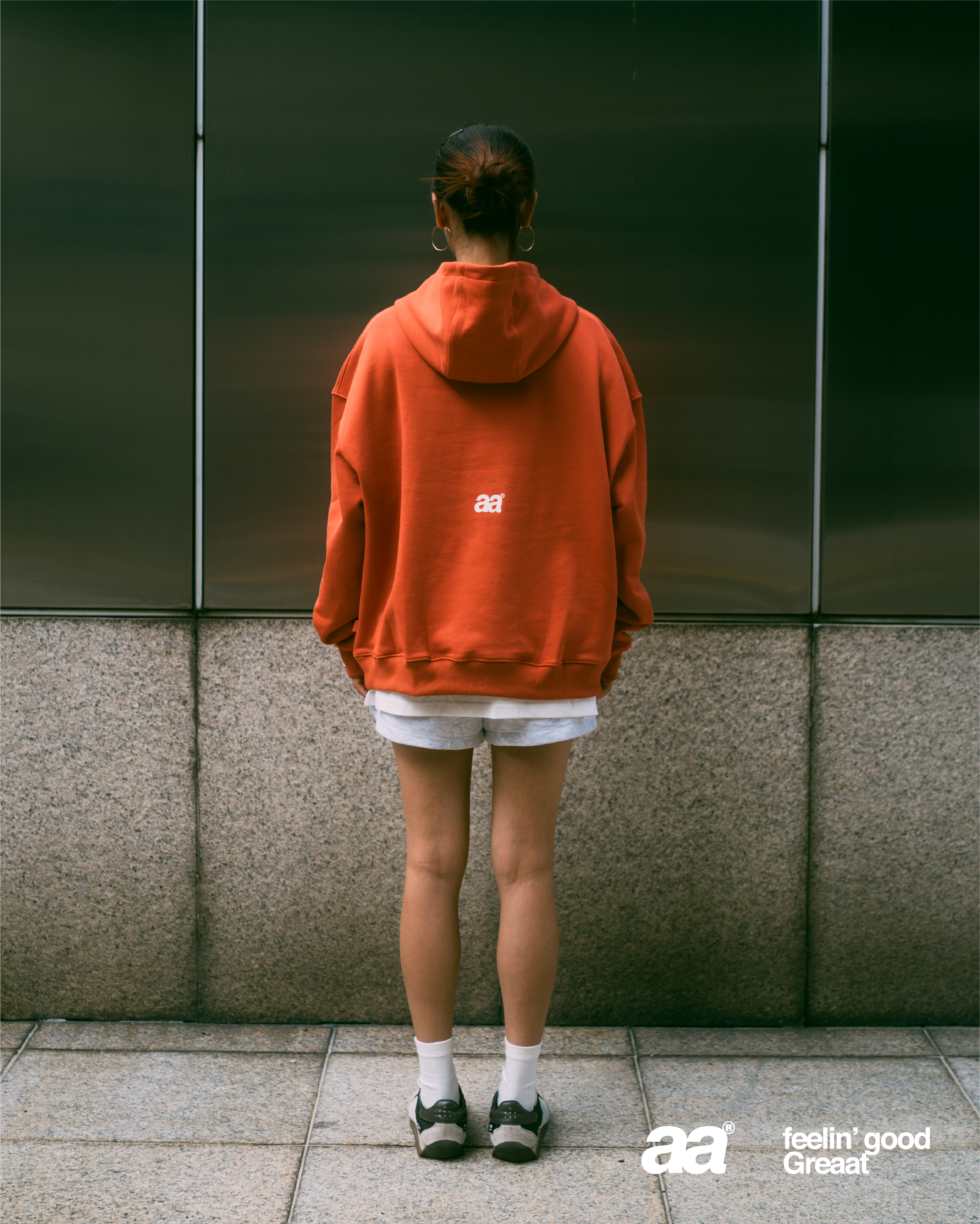 A.A FEELIN' GREAAT  HOODIE — BURNT ORANGE