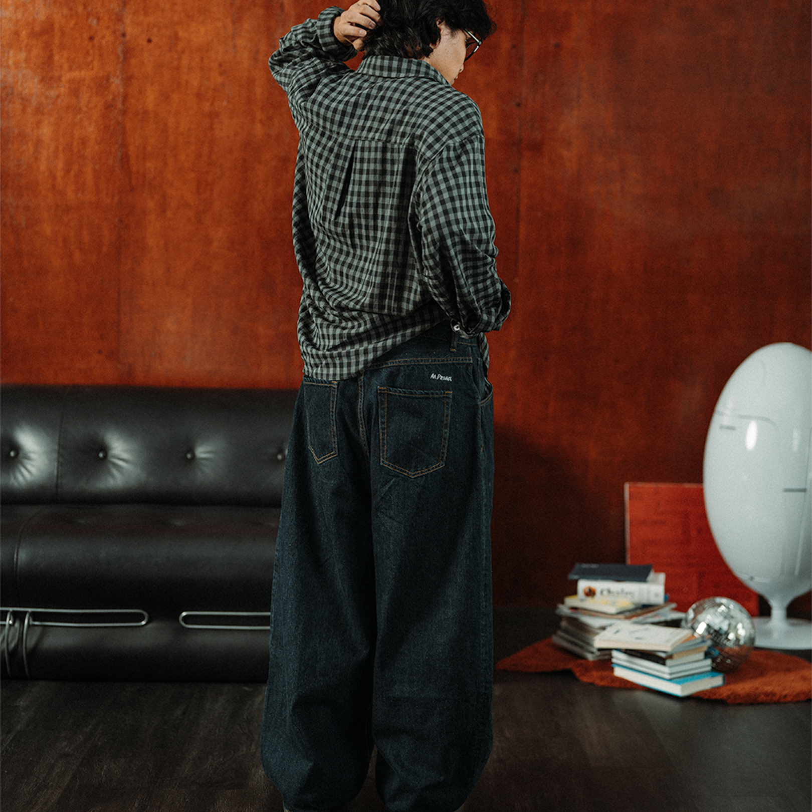 A.A JP Dark Denim Baggy Pants