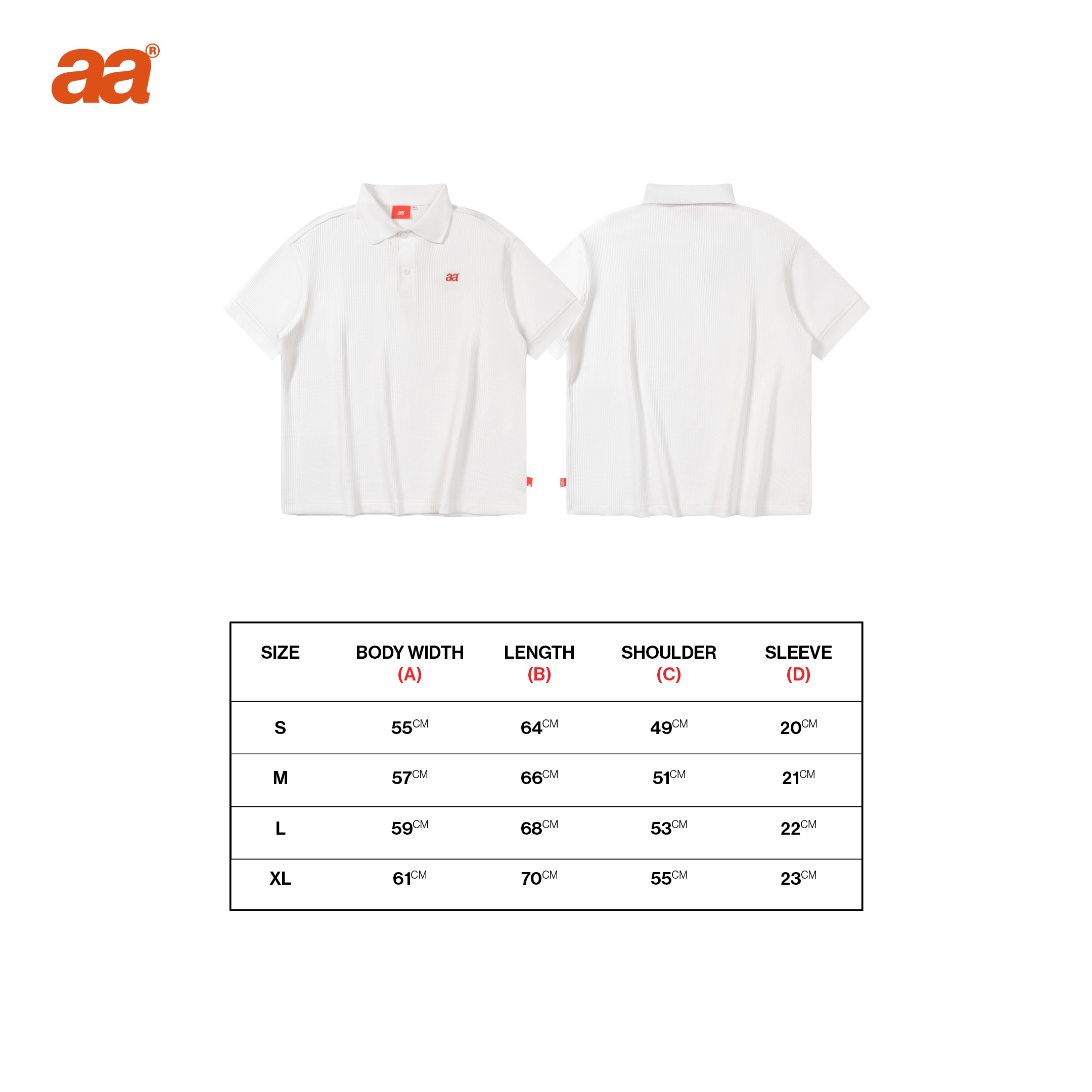 A.A Essential Waffle Polo - Cloud White