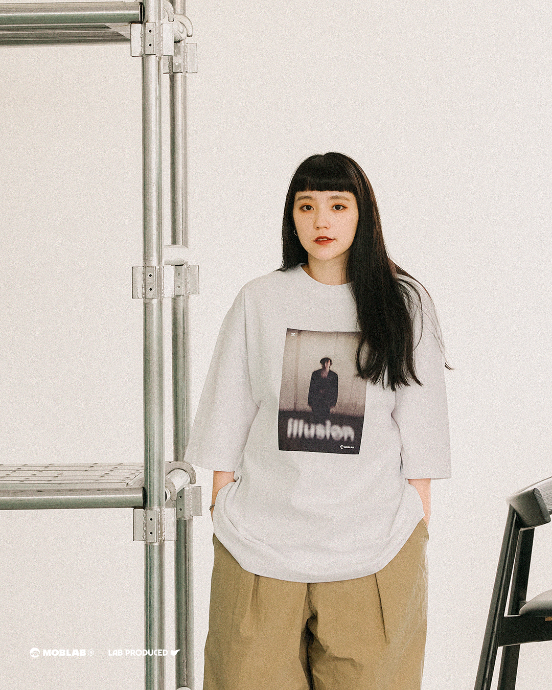 MOBLAB Illusion Graphic Tee Black