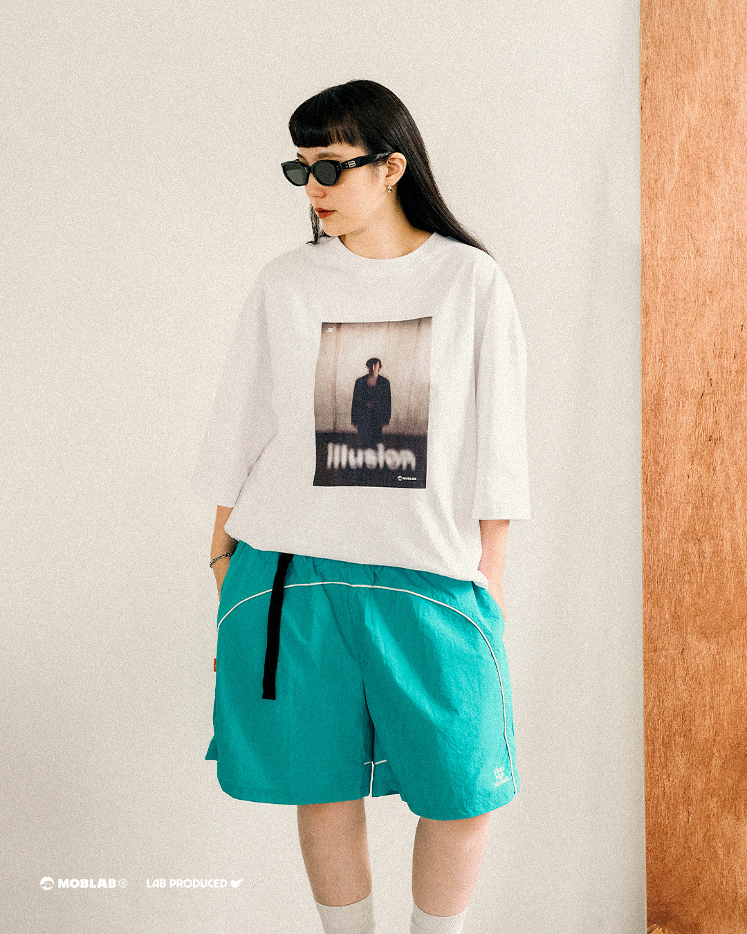 MOBLAB Illusion Graphic Tee Black