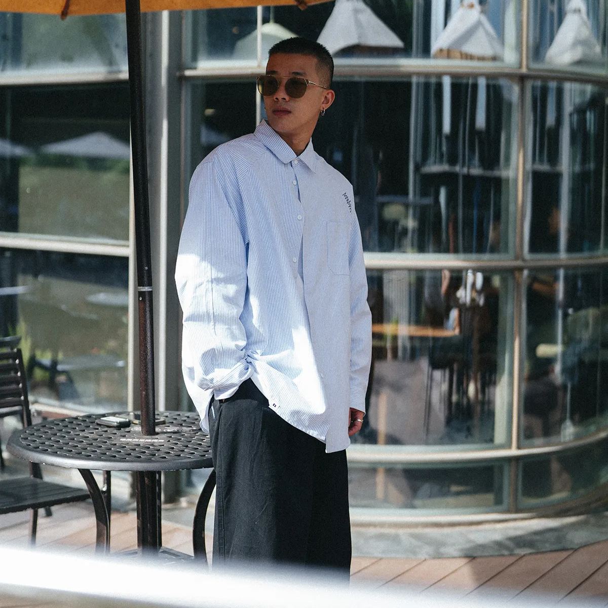 A.A Striped Embroidered Shirt