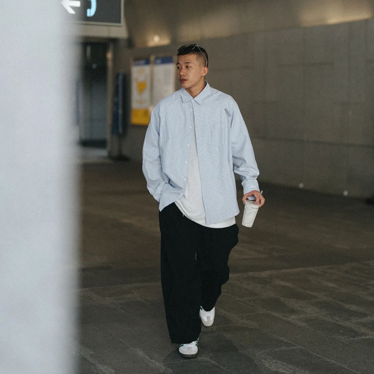 A.A Striped Embroidered Shirt