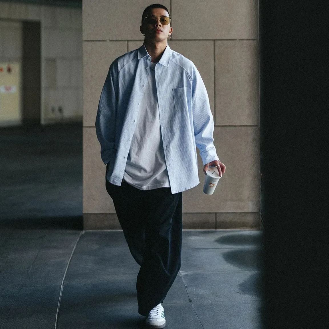 A.A Striped Embroidered Shirt