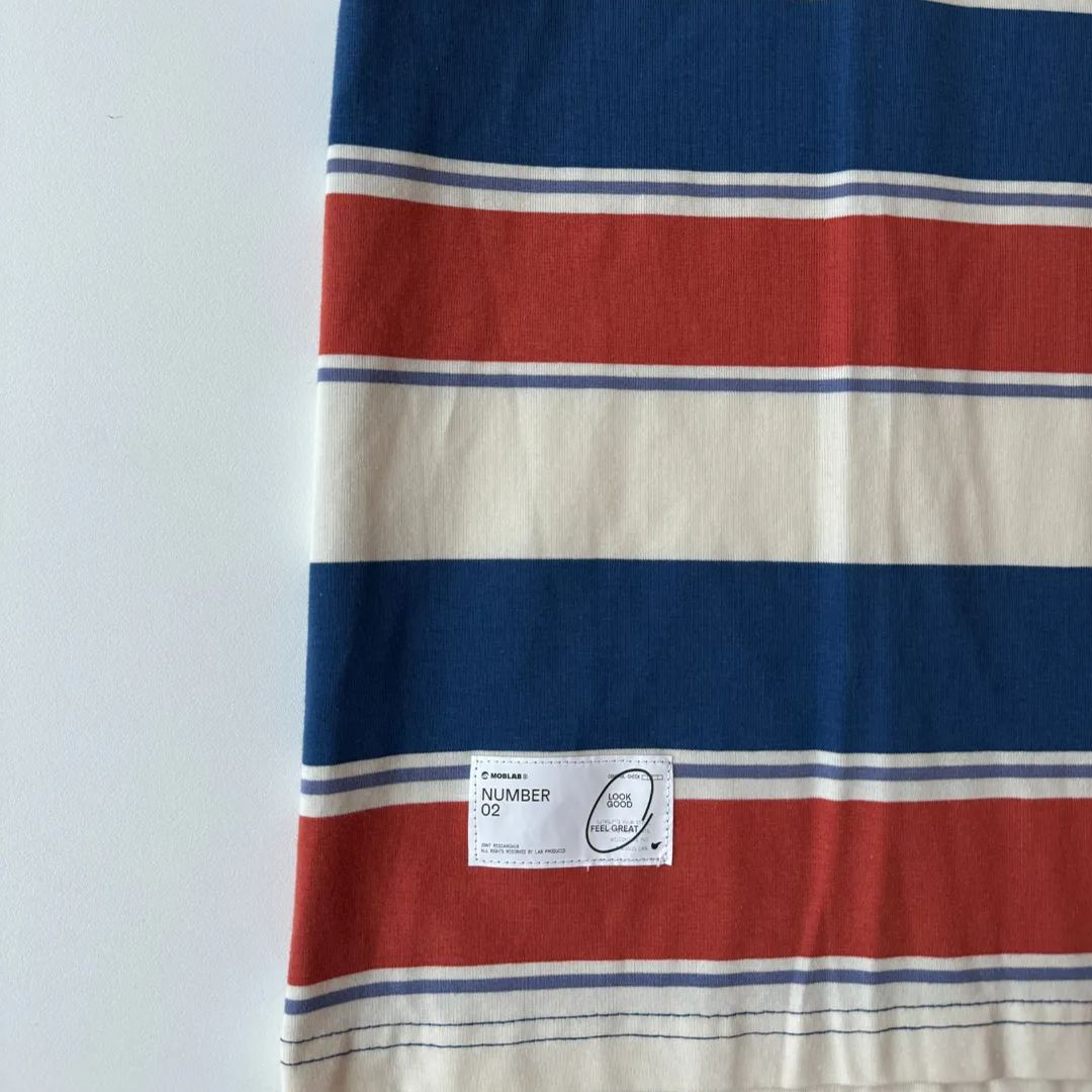 MOBLAB STRIPE TEE ORANGE
