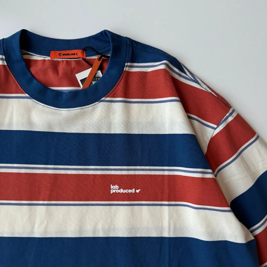 MOBLAB STRIPE TEE ORANGE