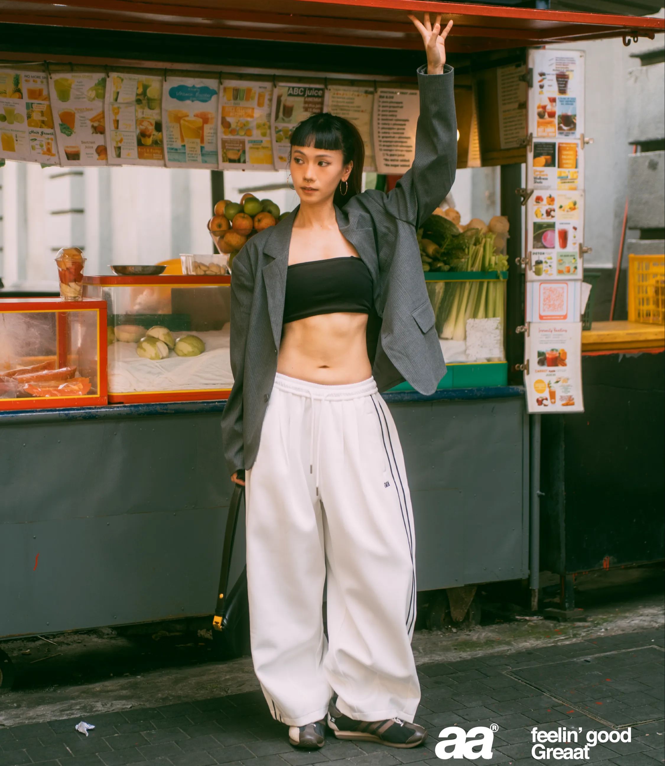A.A FEELIN‘ GREAAT TRACK PANTS - WHITE