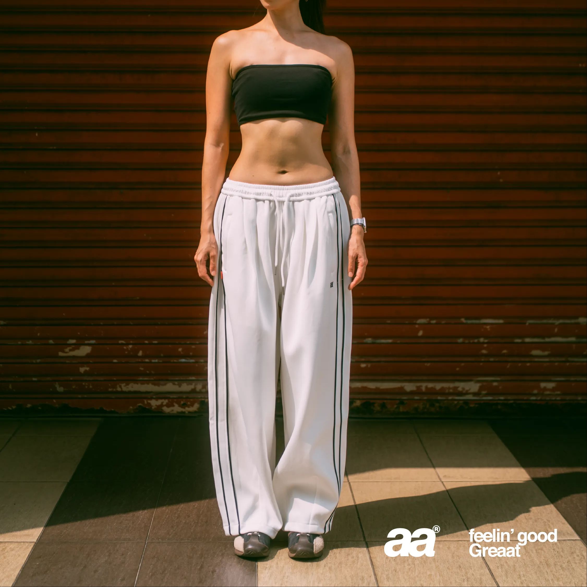 A.A FEELIN‘ GREAAT TRACK PANTS - WHITE