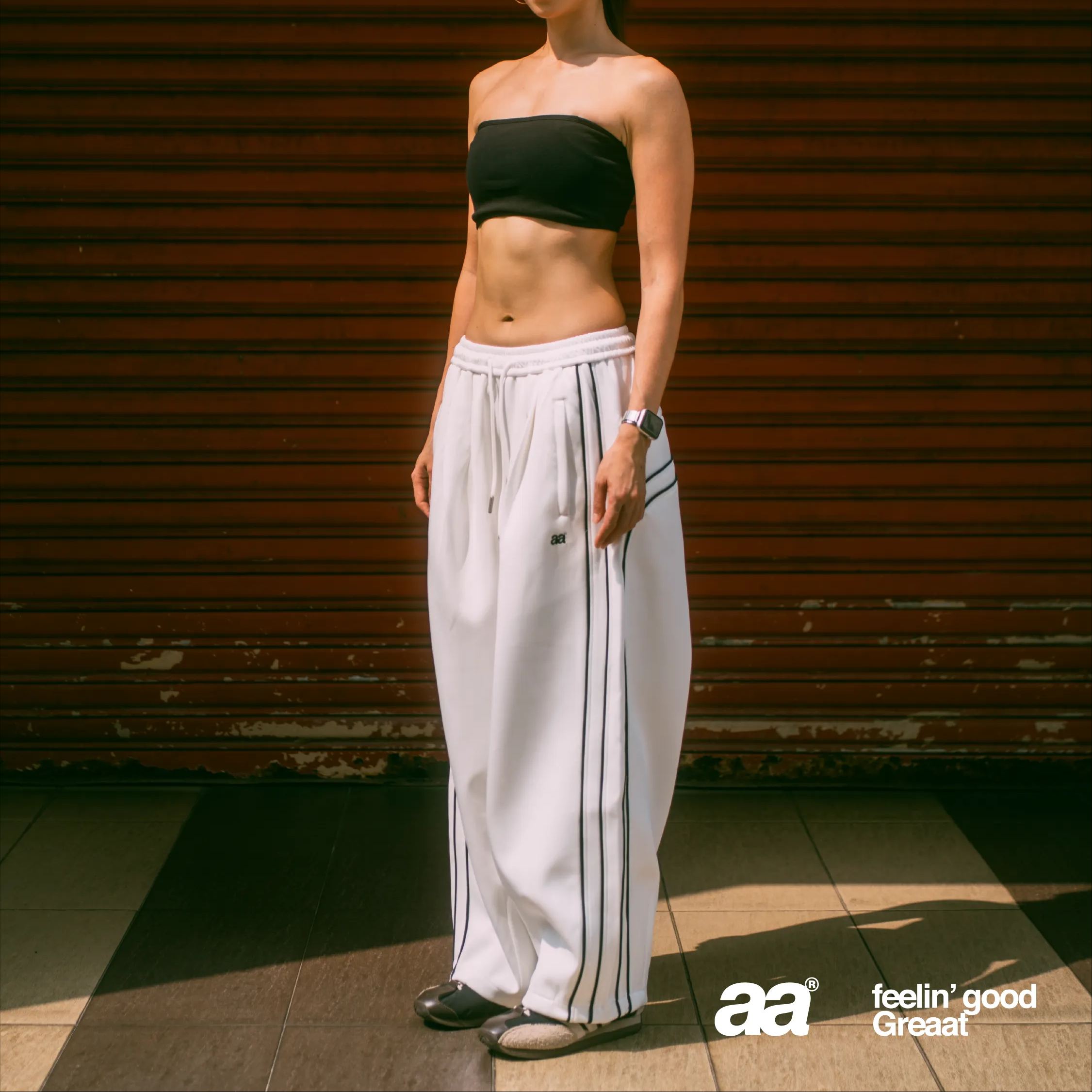 A.A FEELIN‘ GREAAT TRACK PANTS - WHITE