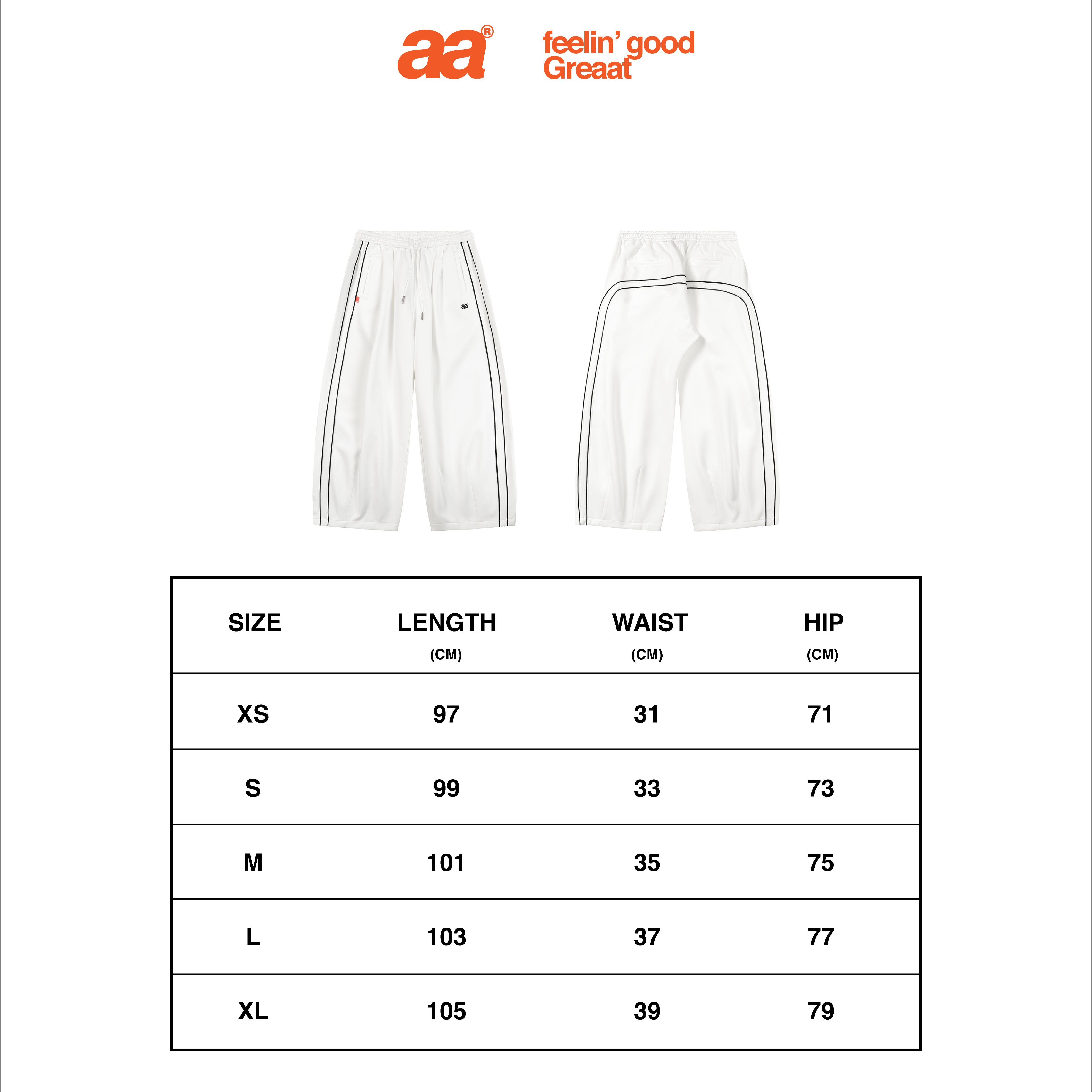 A.A FEELIN‘ GREAAT TRACK PANTS - WHITE