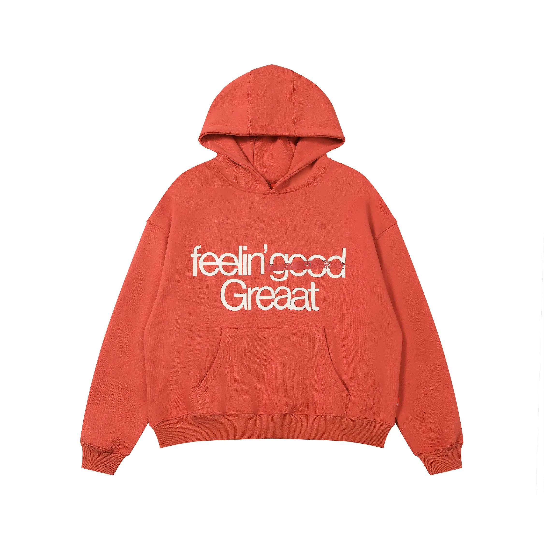A.A FEELIN' GREAAT  HOODIE — BURNT ORANGE