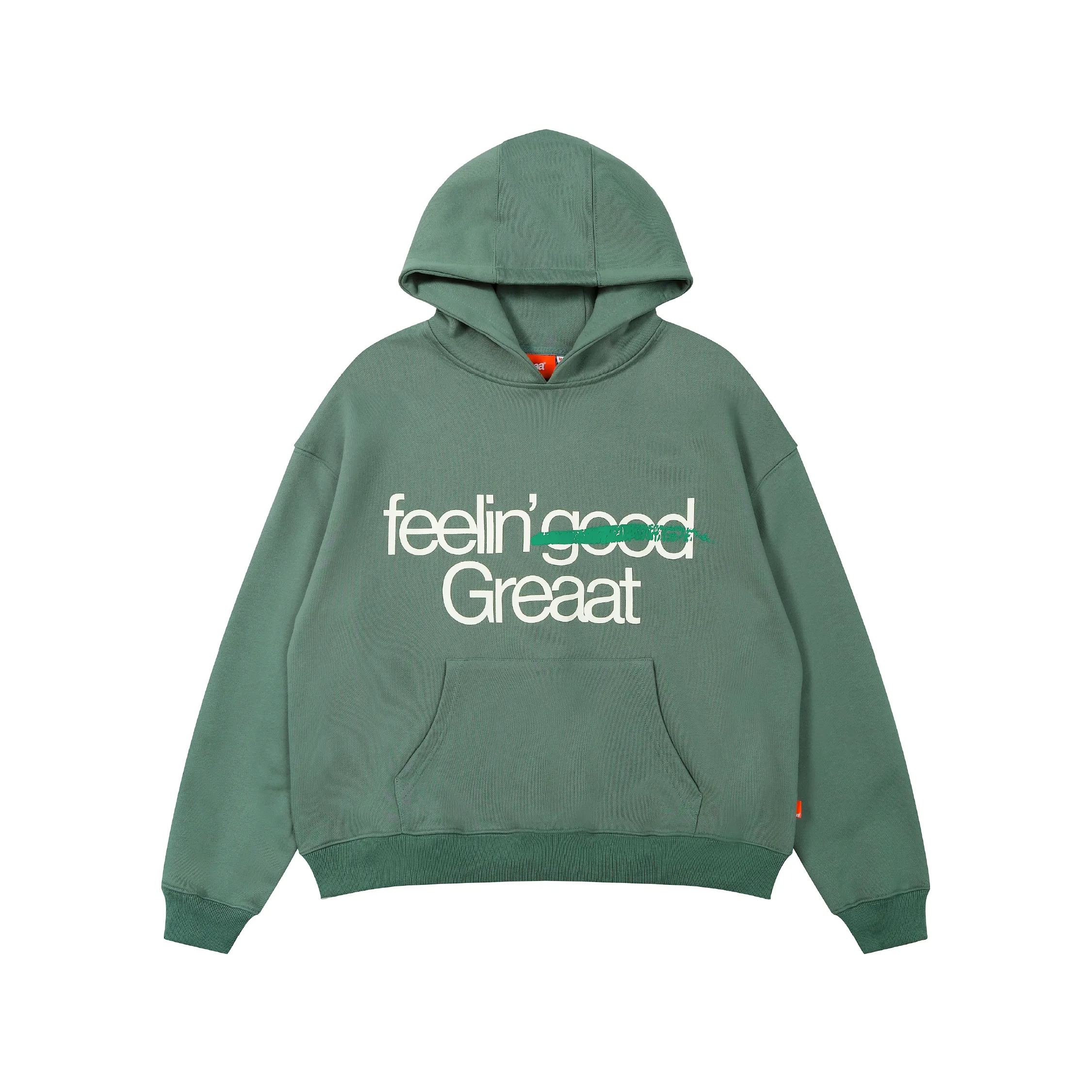 A.A FEELIN' GREAAT  HOODIE — SAGE GREEN
