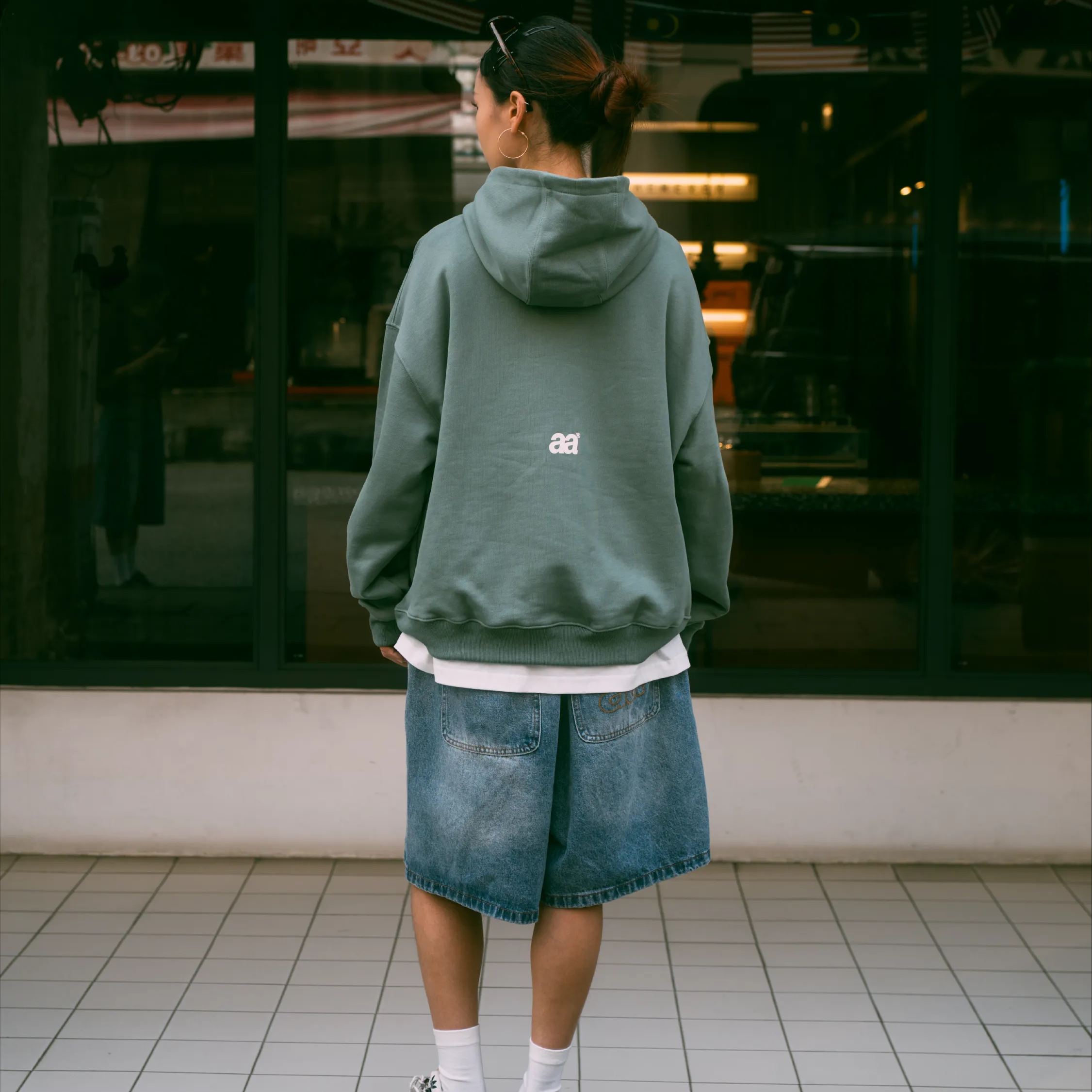 A.A FEELIN' GREAAT  HOODIE — SAGE GREEN