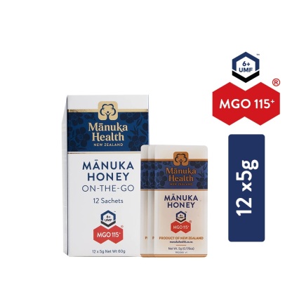 Manuka Health Manuka Honey MGO™ 115+ (UMF 6+) 5g Snap Pack X 12’s