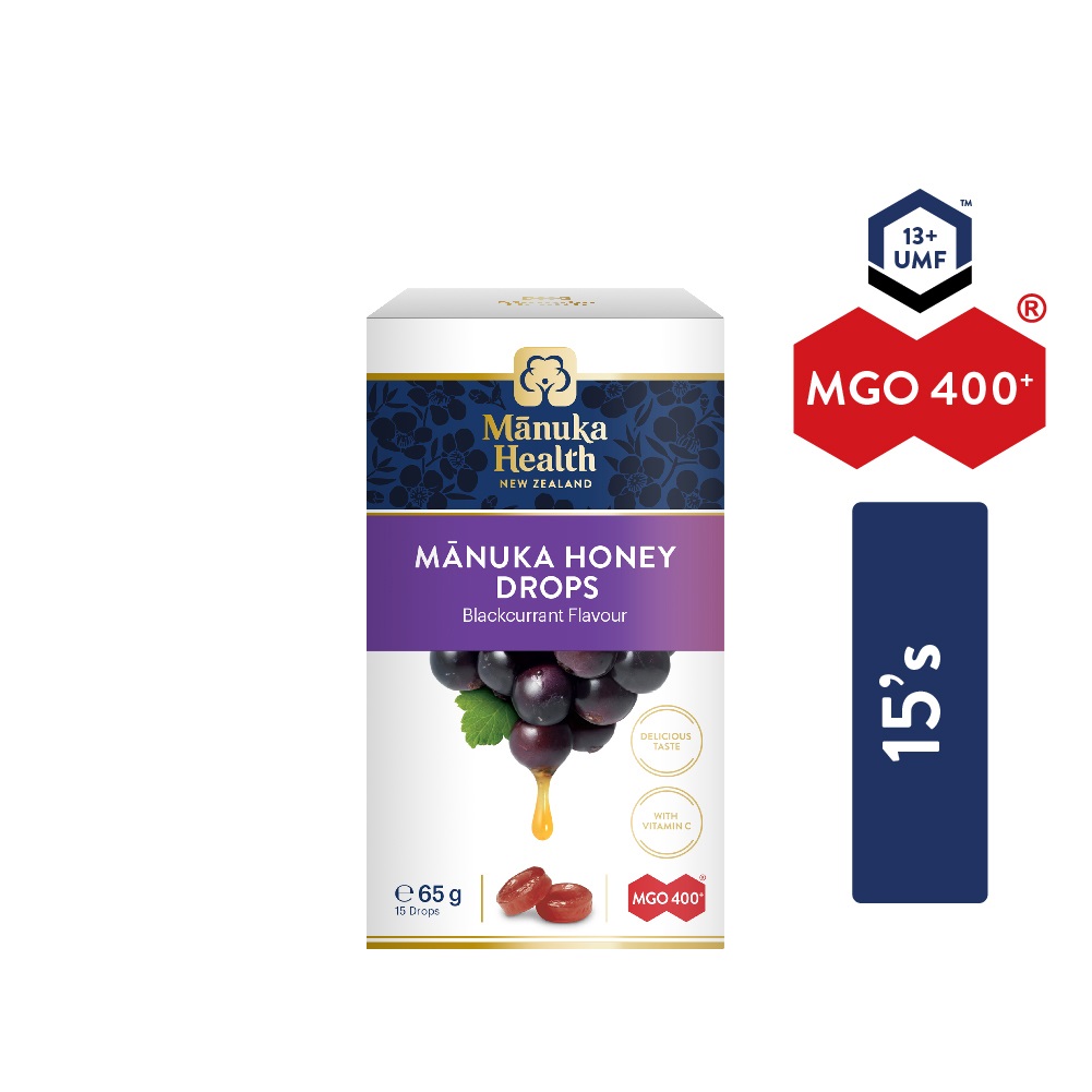 Manuka Health Manuka Drops MGO400+ (UMF13+) with Blackcurrant 15 Pcs