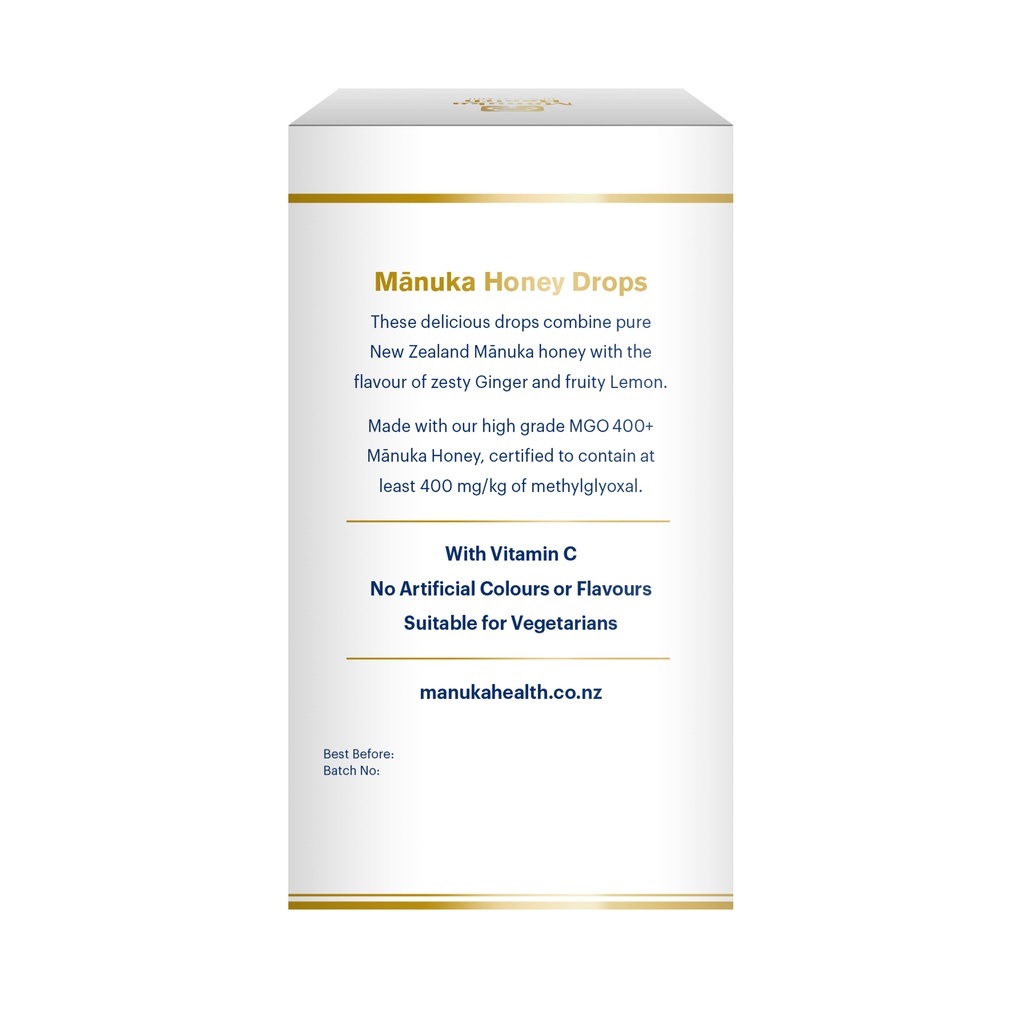 Manuka Health Manuka Drops MGO400+ (UMF13+) with Ginger & Lemon (15 Pcs)